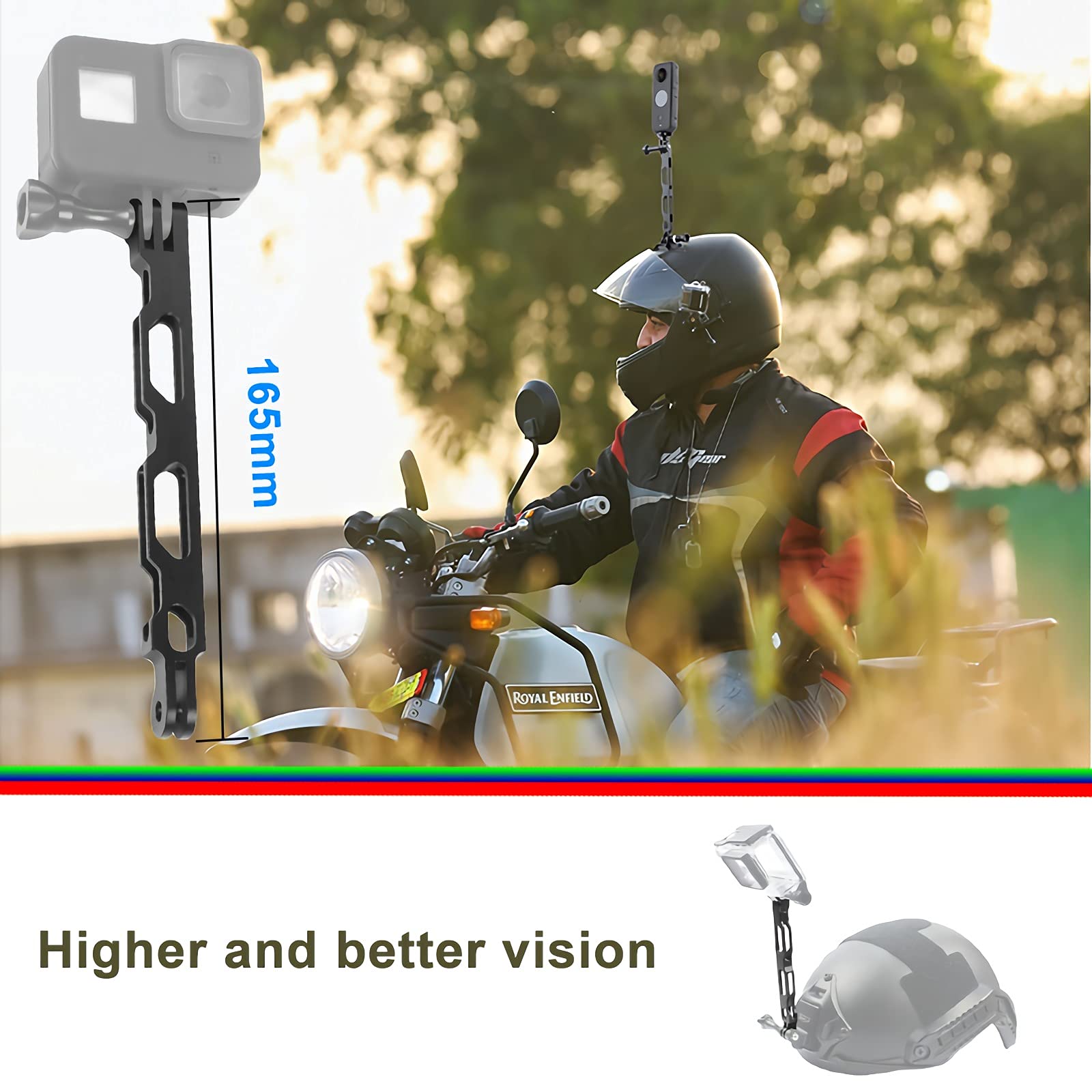 Motorcycle Accessory Bundle For Insta360 One X2, X3, X, One R, Rs, Go 3, Gopro Hero Max, Fusion, Dji Osmo Action 2 Camera