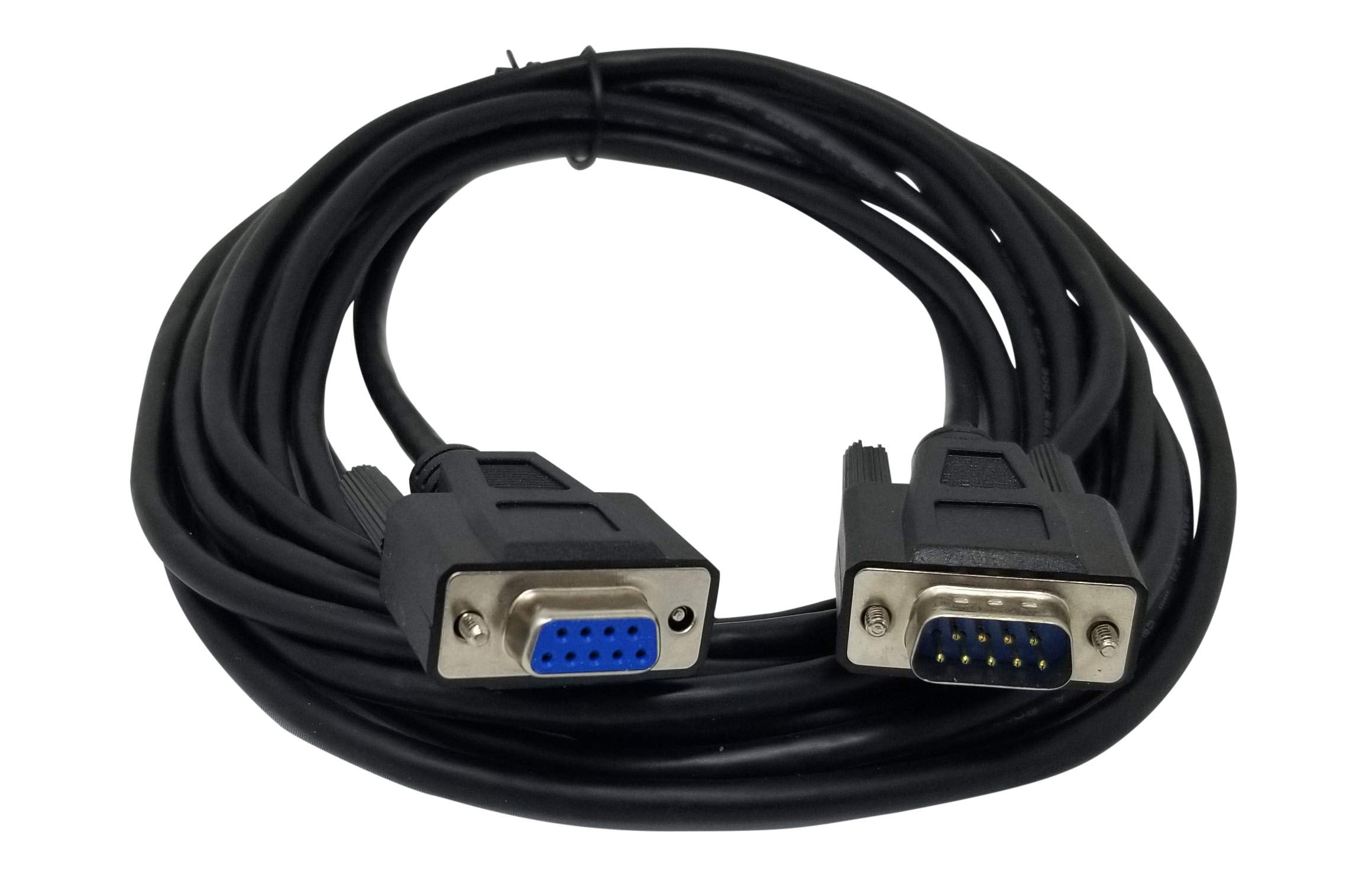 Ycs Basics Black Db9 9 Pin Serial / Rs232 Male/Female Extension Cable (15 Ft)