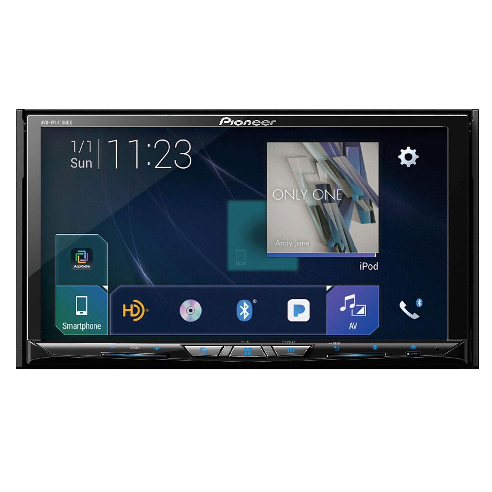 Pioneer AVH-W4400NEX In Dash Multimedia Receiver with 7 WVGA Clear Resistive Touchscreen Display