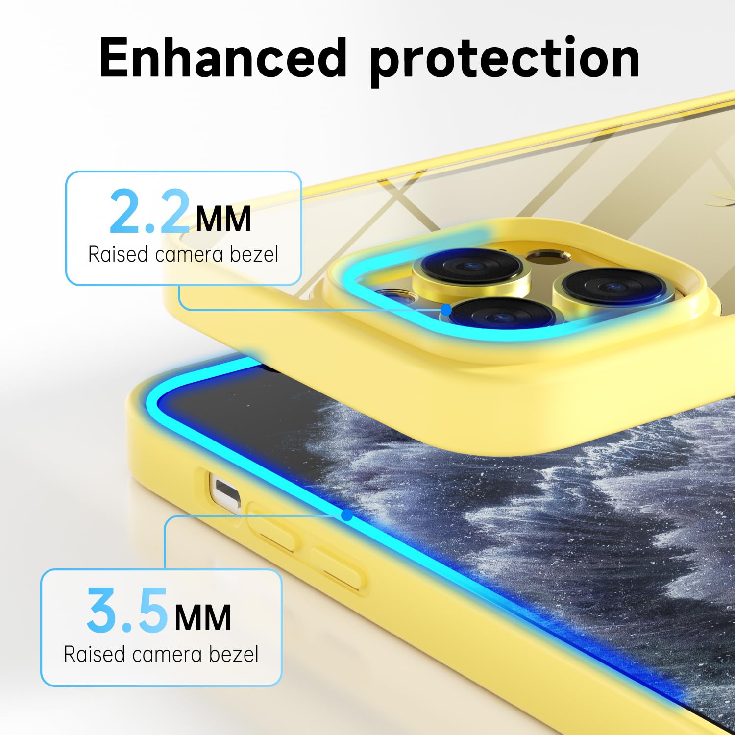 Loeoel For Iphone 11 Pro Case Clear, Transparent Hybrid 11 Pro Case [Hard Plastic & Soft Silicone Bumper] Acrylic Non Yellowing