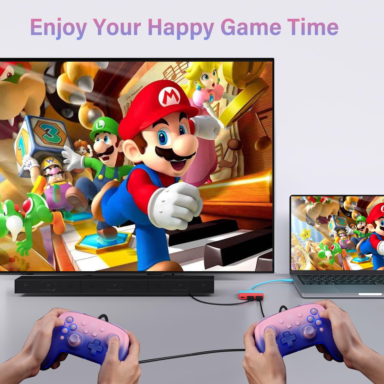 Battony Usb C To Hdtv Adapter For Nintendo Switch/Switch Oled/Macbook Pro Air/Ipad Pro/Android Phone, Usb3.0 5Gbps Date Transfer