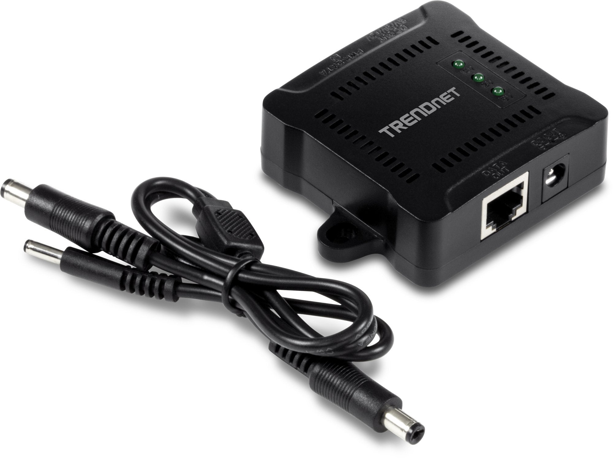 Trendnet Gigabit Poe Splitter, 1 X Gigabit Poe Input Port, 1 X Gigabit Output Port, Up To 100M (328 Ft), Supports 5V, 9V, 12V De