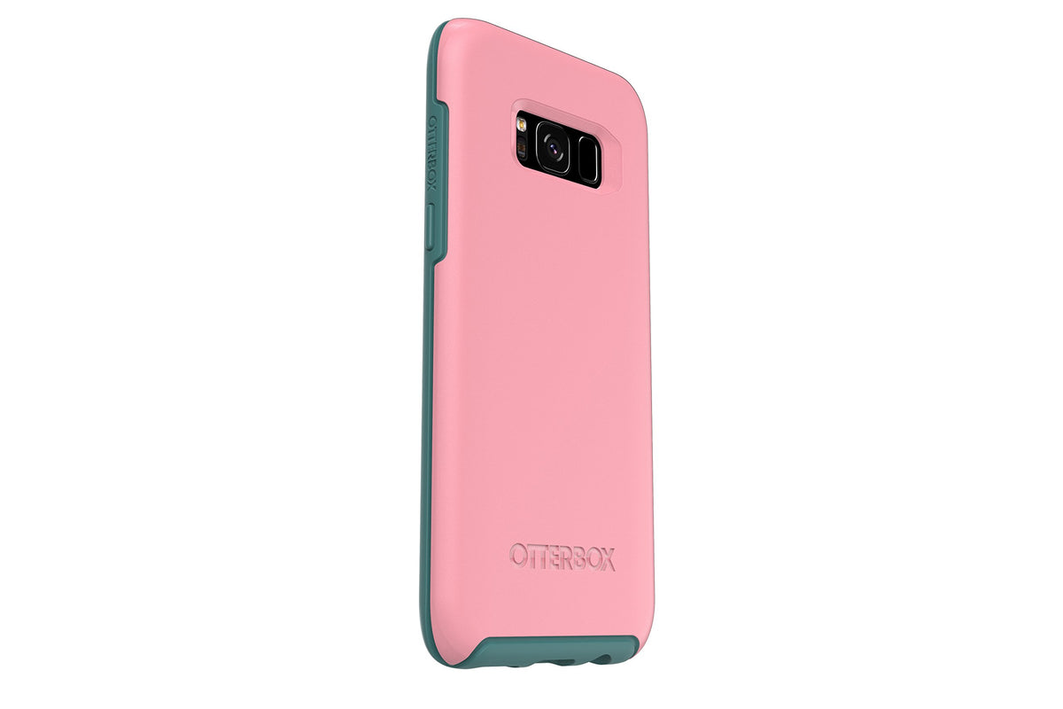 Otterbox Samsung Galaxy S8 Symmetry Series Case   Prickly Pear (Rosmarine/Mountain Range Green), Ultra Sleek, Wireless Charging