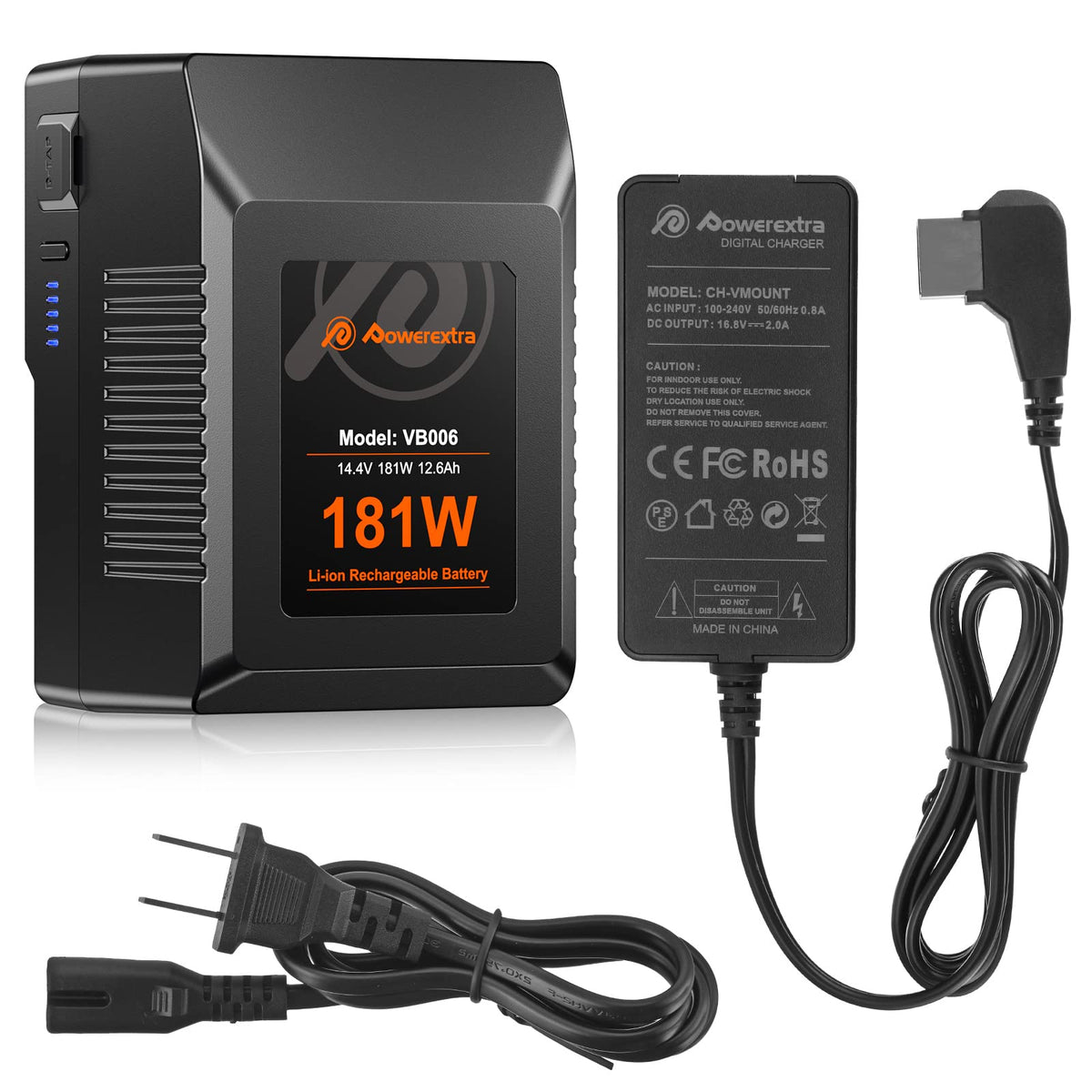 Powerextra V Lock Battery Pd 45W Fast Charging (181W+Charger)