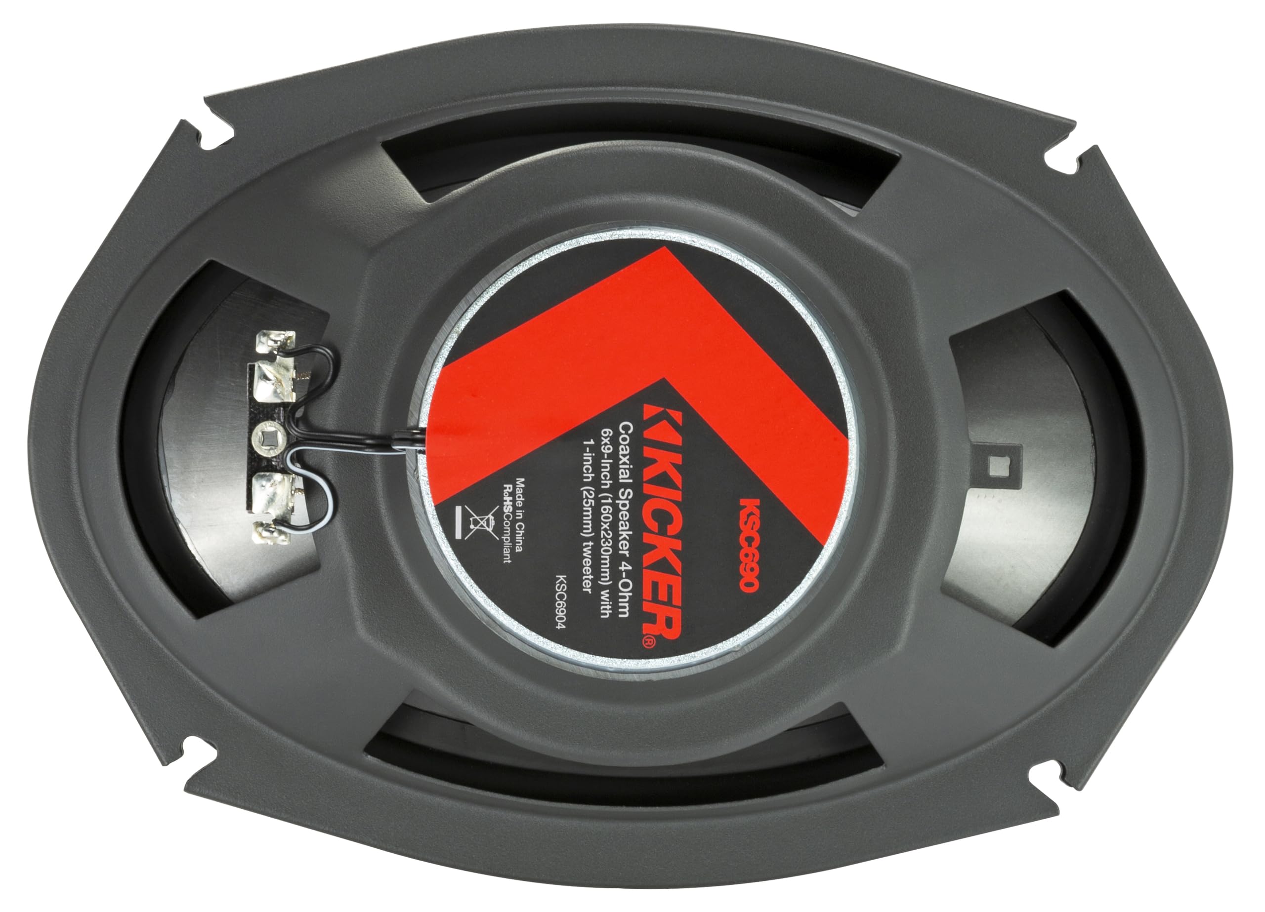 Kicker 51Ksc6904 Coaxial Speaker System, 2 Way Design, One (1) Pair, 6'' X 9'' (160Mm X 230Mm) Polypropylene Woofer/Midrange, 1'