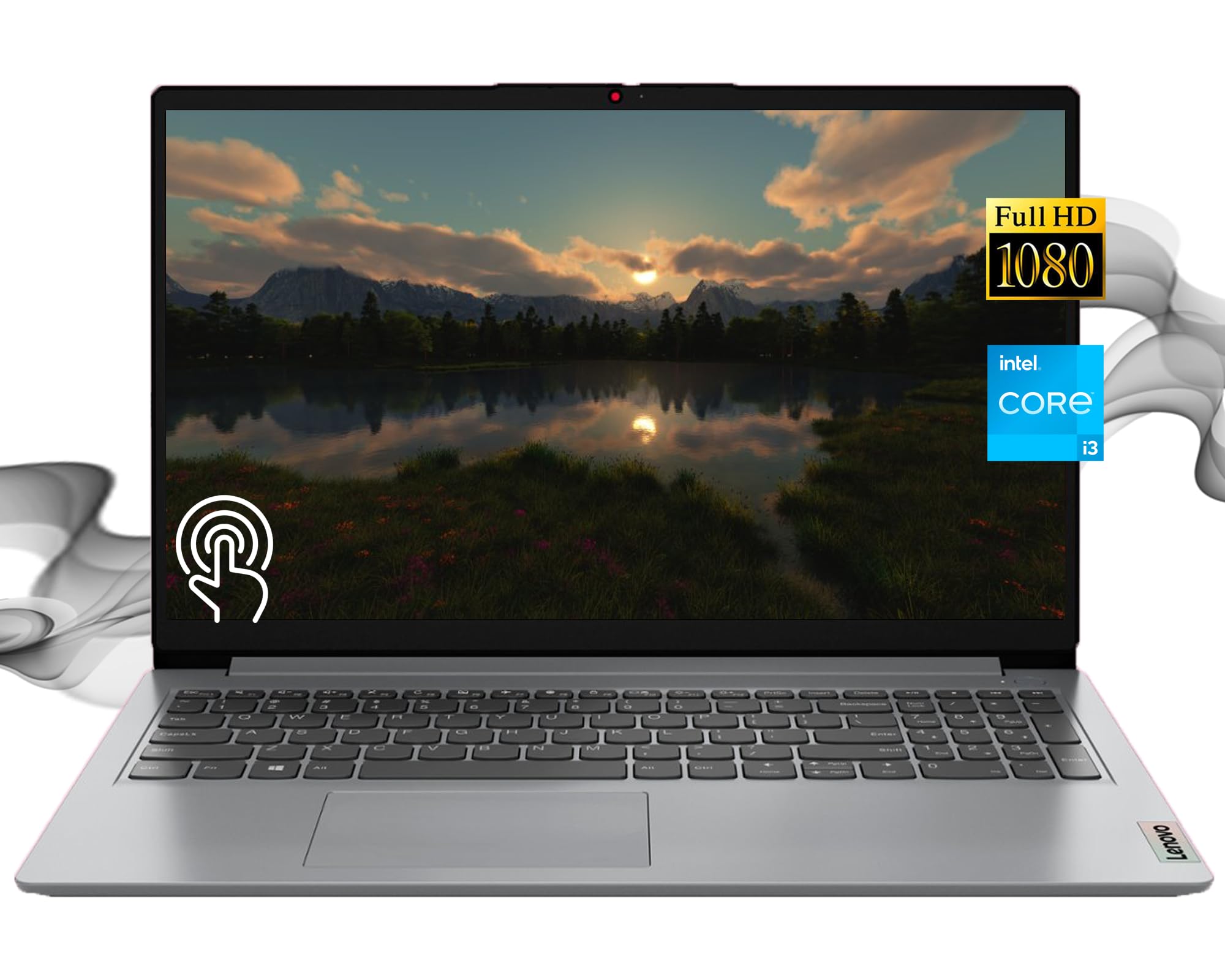 Lenovo Laptop Computer, 15.6 FHD Touchscreen Ideapad Laptops, Intel Core i3-1215U, 16GB RAM, 1TB SSD, Webcam, Bluetooth, Wi-Fi, 
