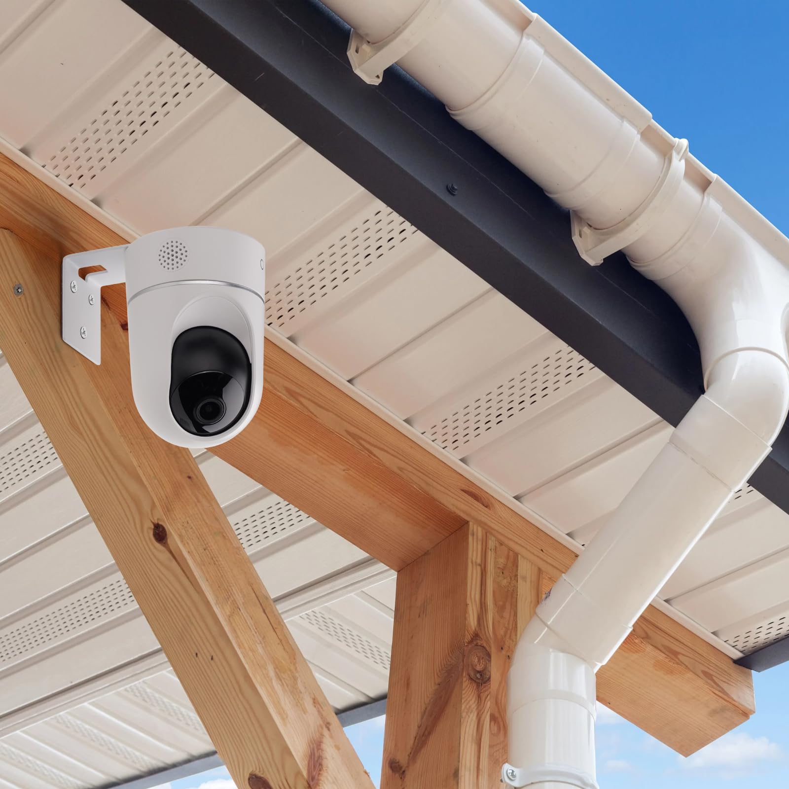 UYODM Adhesive Metal Wall Mount for Eufy Security Solo Indoor Cam E220 & P24, No Drilling, White, Easy Installation, 2-Pack