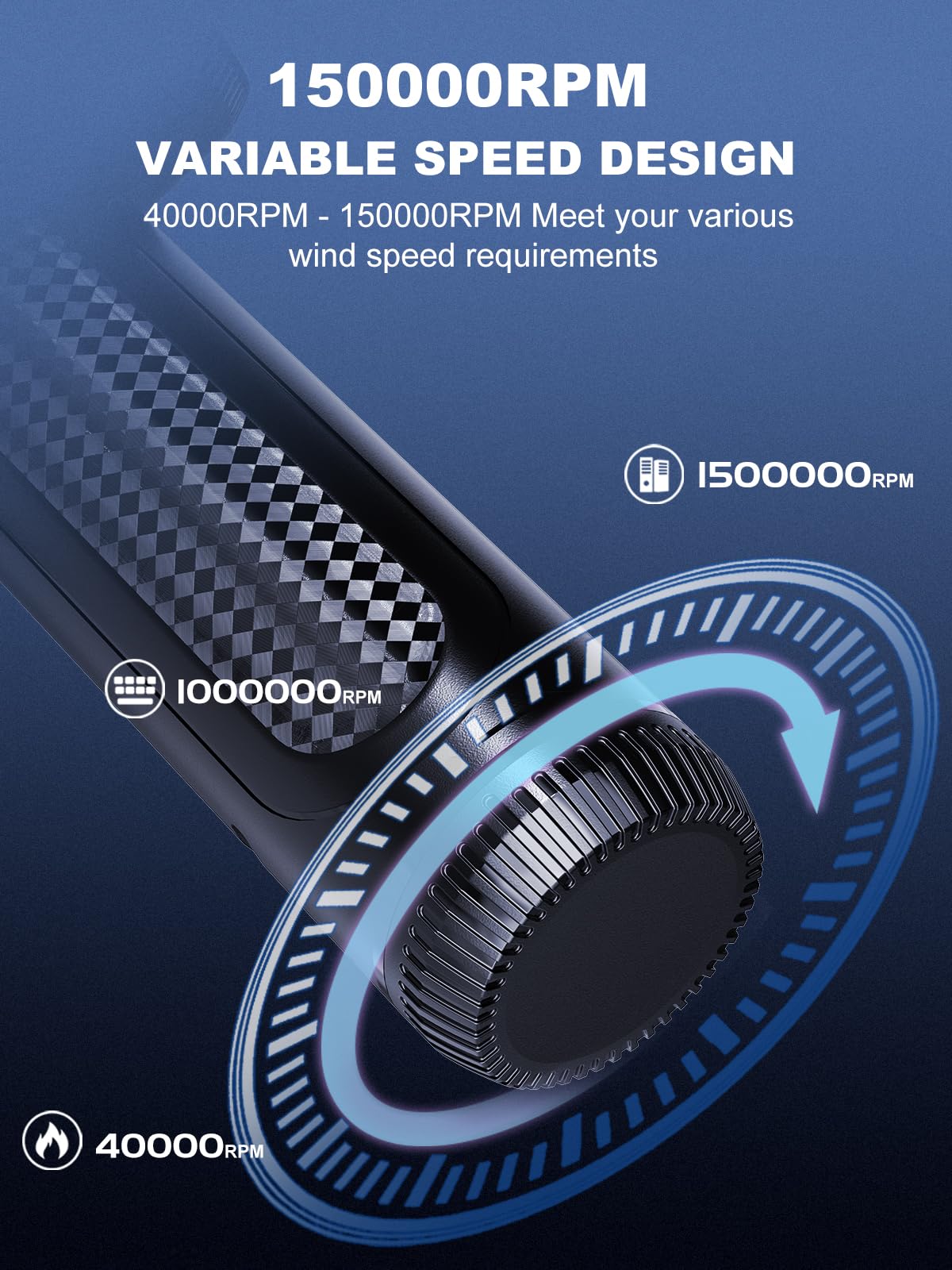 Dowylik Compressed Air Duster, 150000Rpm Stepless Speed Electric Air Duster Mini Air Blower, Rechargeable Good Replacement Canne