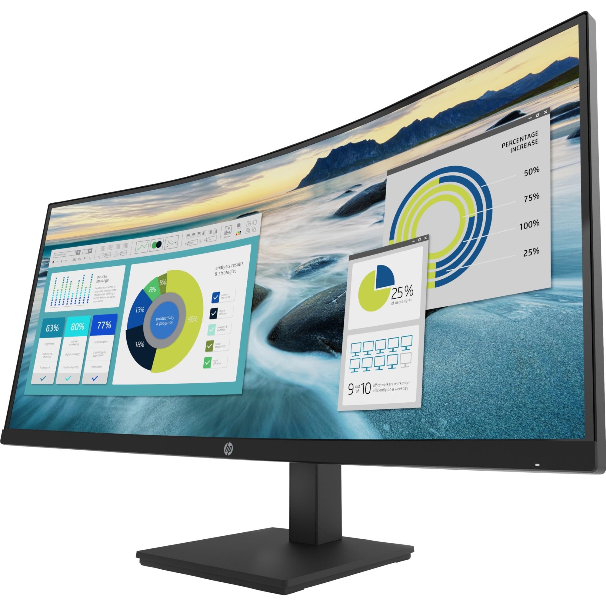 Hp P34Hc G4 Wqhd Curved Monitor - 34Inch - 21:9 - 5Ms - Wqhd (3440 X 1440 @ 60 H