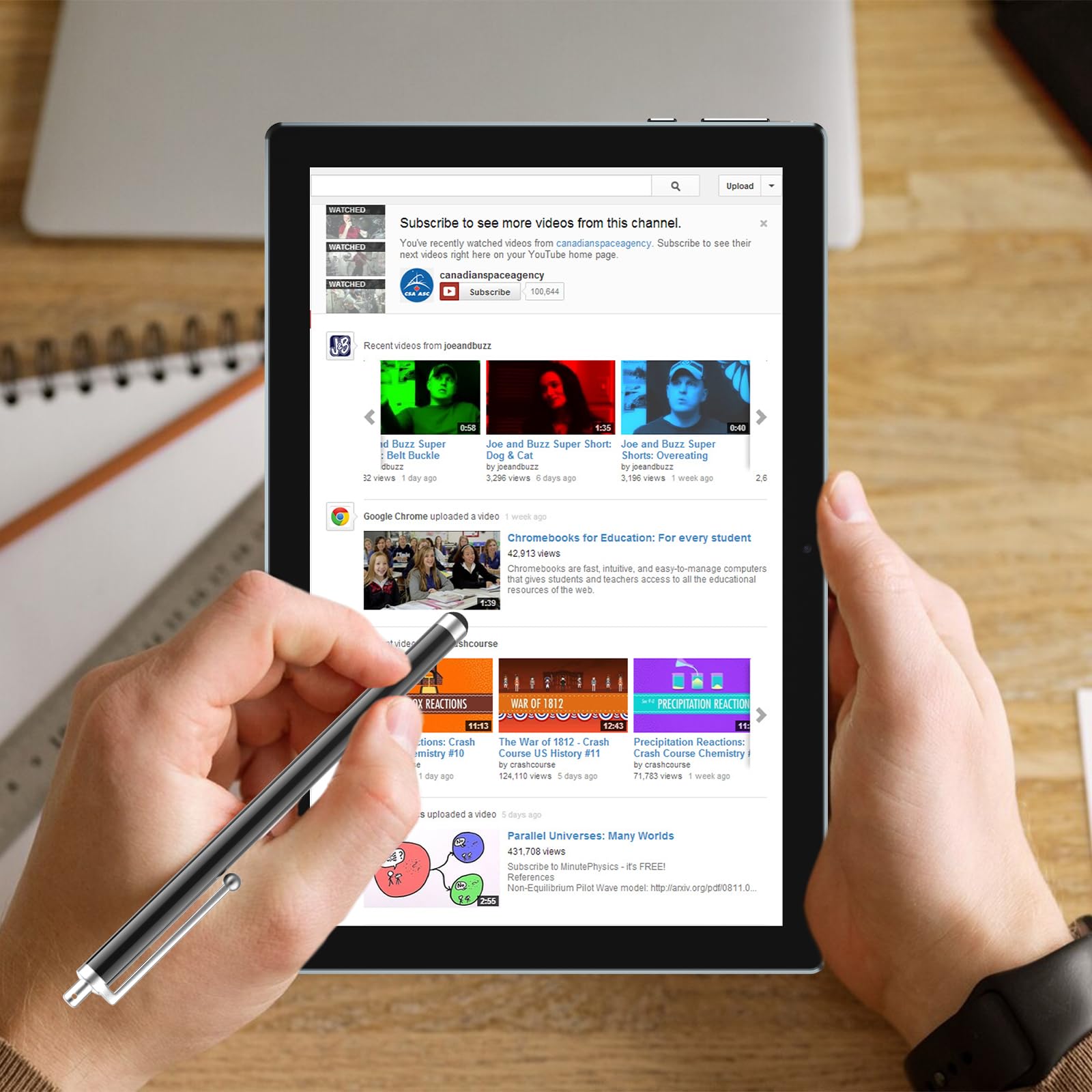 Tablet 2 In 1 6Gb+128Gb Android 11 Tablets, 10.1 Inch Tablet With Keyboard Mouse Case Stylus, 2.4G/5G Wifi 6, 1.8Ghz Computer Ta