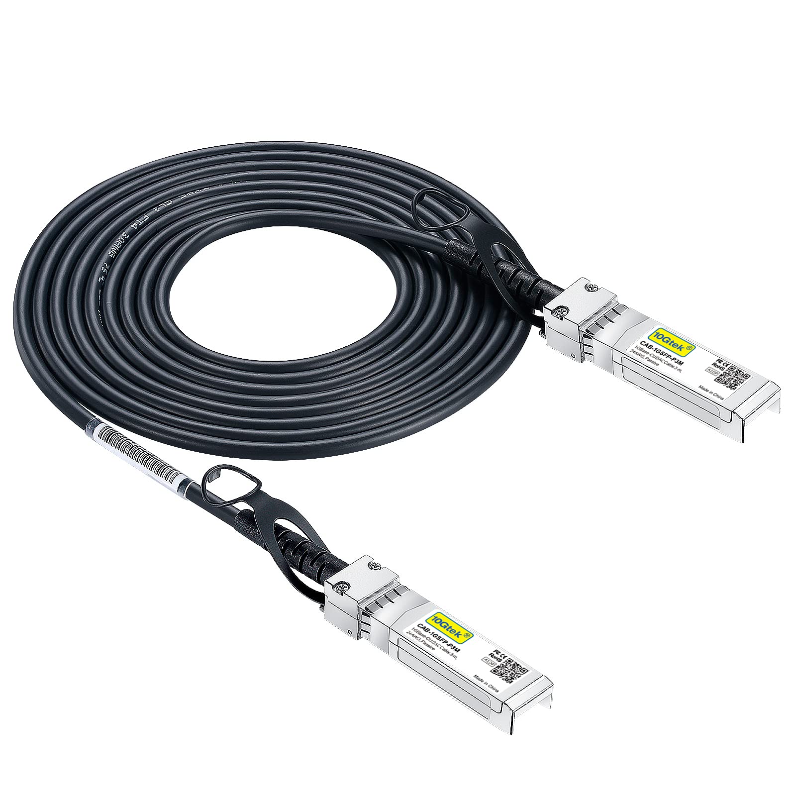 10Gtek 1.25G Sfp Dac Twinax Cable   Gigabit Passive Direct Attach Copper Twinax Sfp Cable For Cisco Sfp 1Gbase Cu3M, Ubiquiti Un