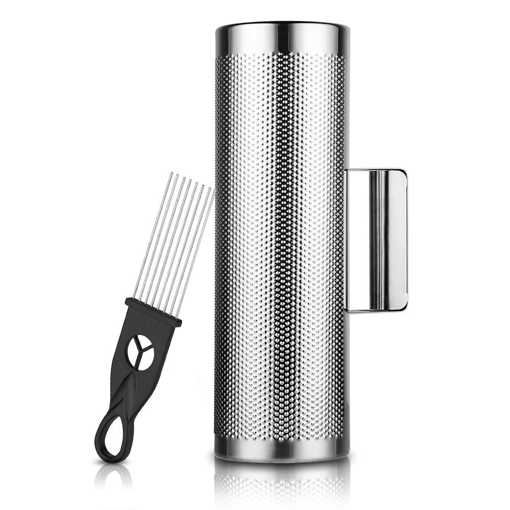 Metal Guiro 12x 4 Stainless Steel with Scraper Latin Percussion Instrument,By Vangoa