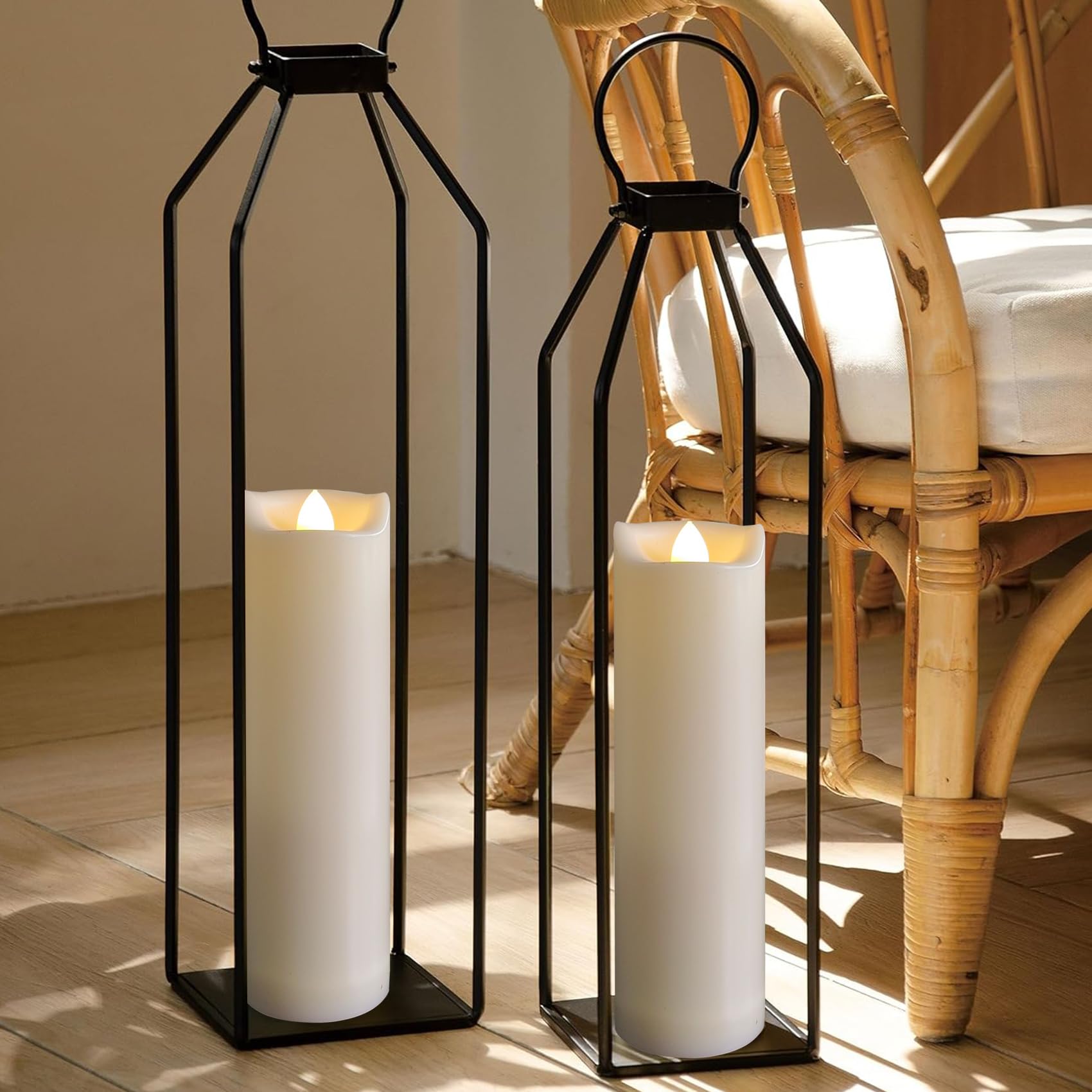 2''X7'' Outdoor Led Battery Operated Candles With Timer/Remote Plastic Flickering Waterproof Flameless Candles Wedding Party Hal