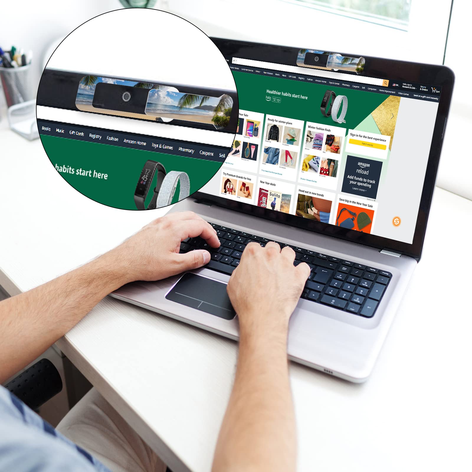 Zyaotwqz Webcam Cover, 3 Pieces, Laptop Camera Cover, Privacy Shielding Capacity Is Twice As Big As The Traditional, Suitable Fo