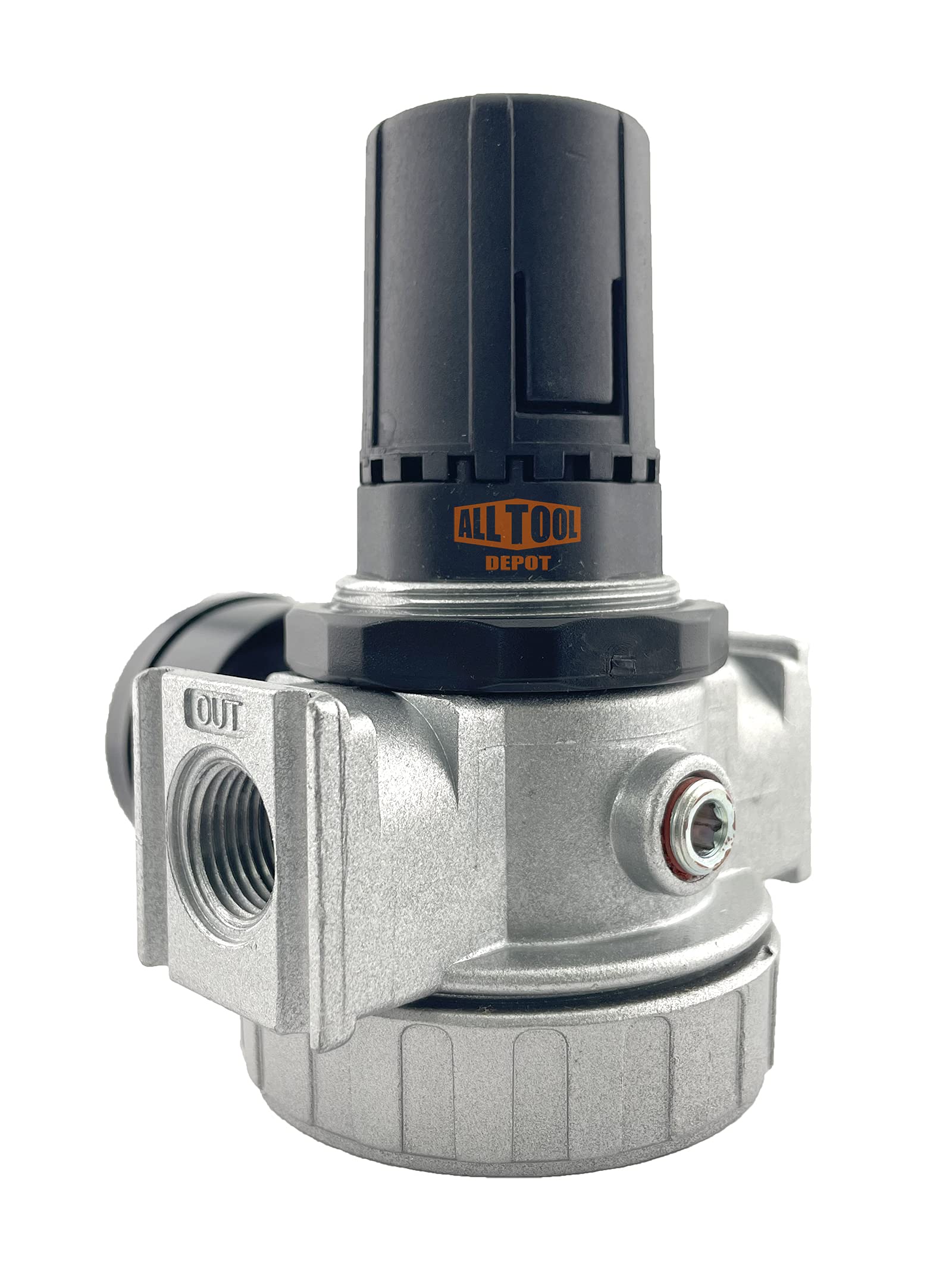 3/8    Npt Mid Flow In Line Compressed Air Pressure Regulator For Air Compressor, 7 To 150 Psi Adjustable