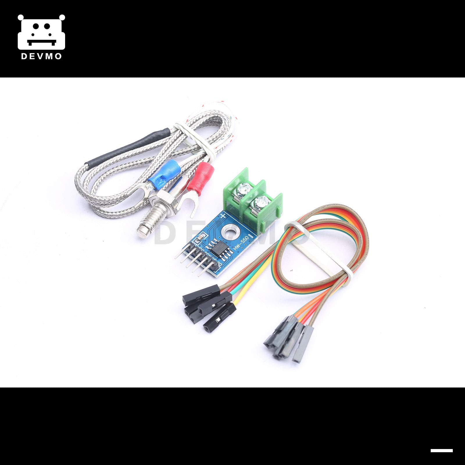 Devmo Dc 5V Max6675 Module + K Type Thermocouple Temperature Sensor M6 Compatible With Ar Duino Raspberry Pi
