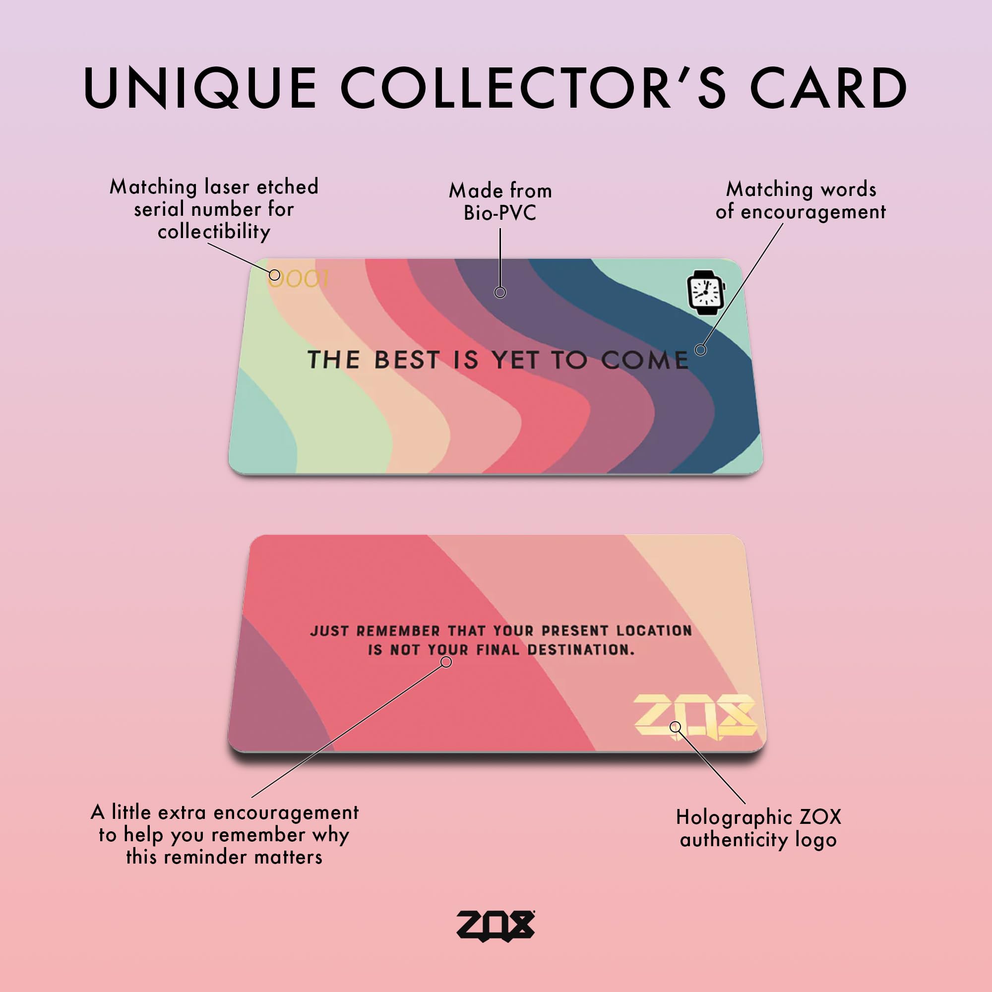 Zox Android Smart Watch Band - The Best Is Yet To Come | Soft, Adjustable Elastic Band With Motivational Affirmations And Beauti