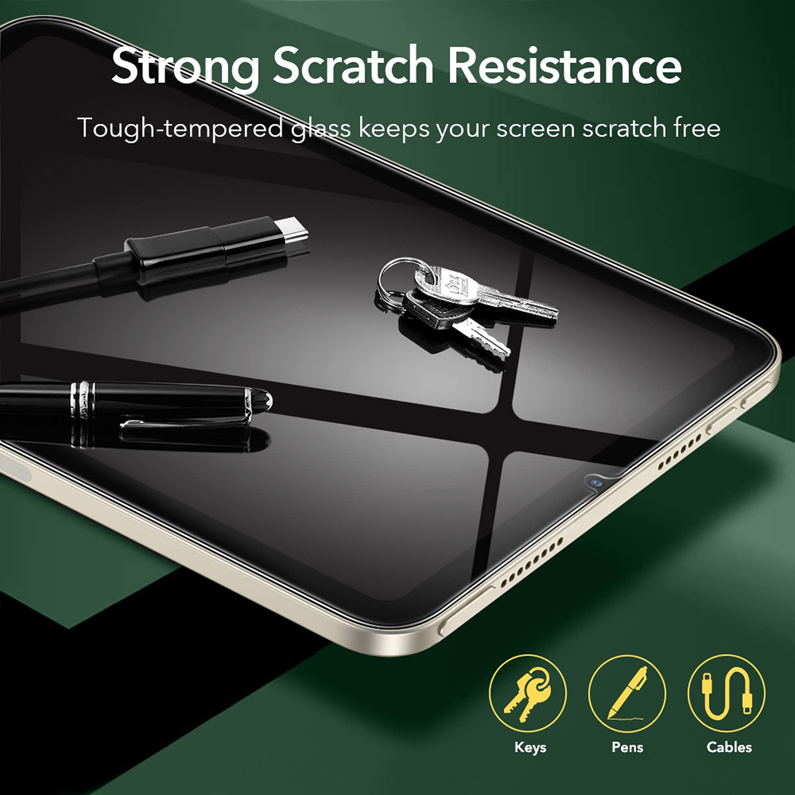 Esr 2 Pack Screen Protector For Ipad Mini 7 (A17 Pro), Ipad Mini 7Th/6Th Generation(8.3 Inch, 2024/2021), Tempered Glass With Alignment Frame, Anti Scratch, Hd Clear, Apple Pencil Pro/Usb C Compatible