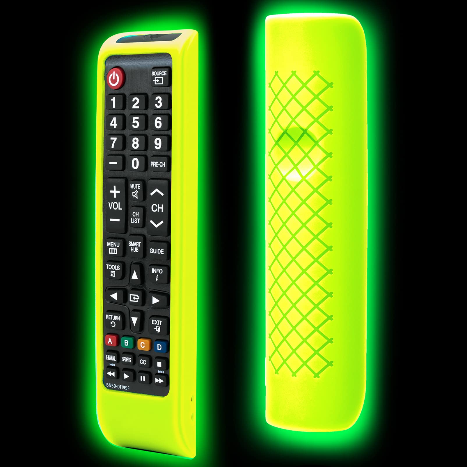 Remote Case For Samsung Tv Controller, Silicone Remote Cover For Bn59 01199F Samsung Remote Control, Smart Tv Remote Skin Sleeve Glow In The Dark