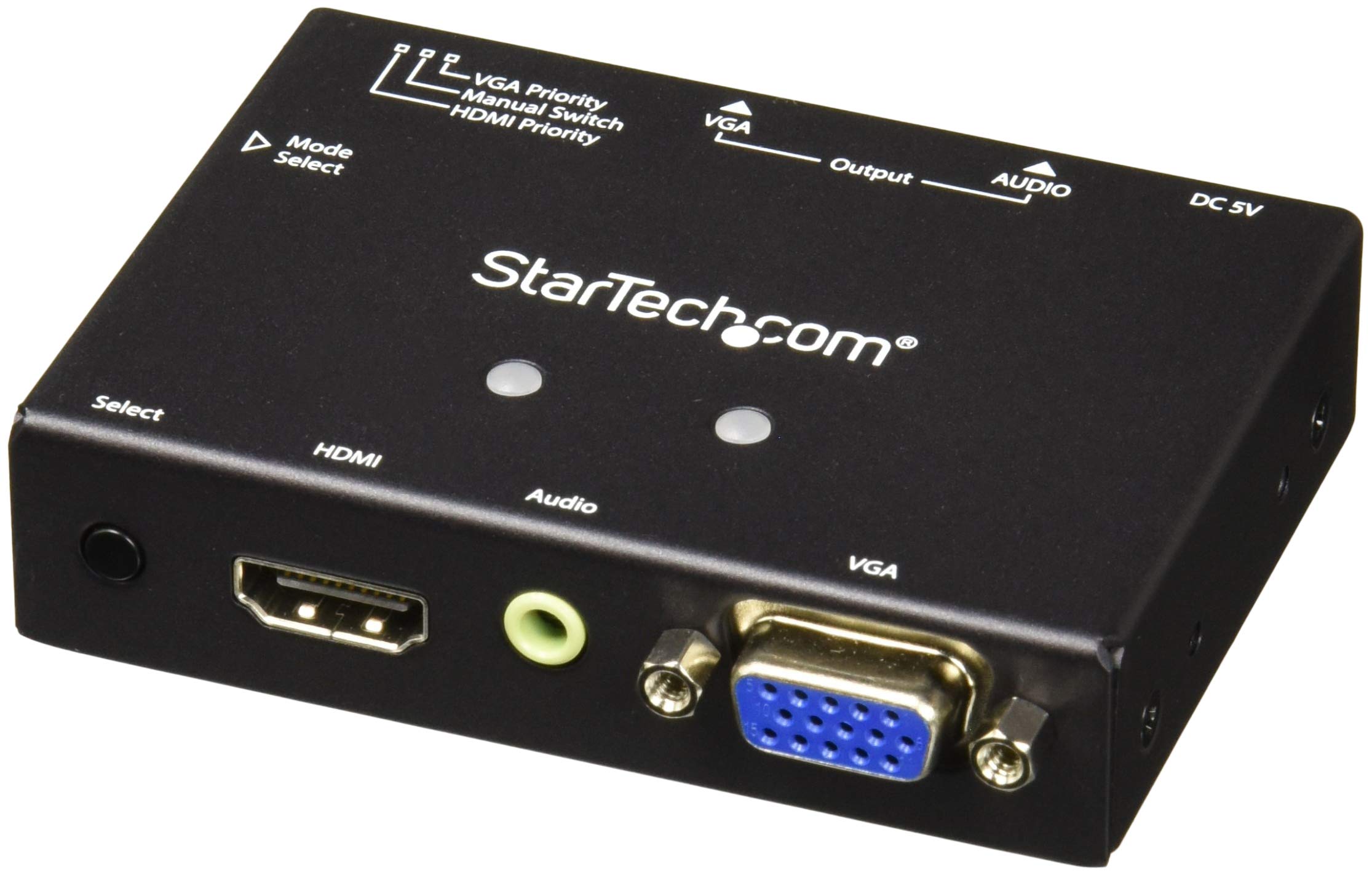 Startech.Com 2X1 Vga + Hdmi To Vga Converter Switch W/ Priority Switching   Multi Format Vga And Hdmi To Vga Selector   1080P (V