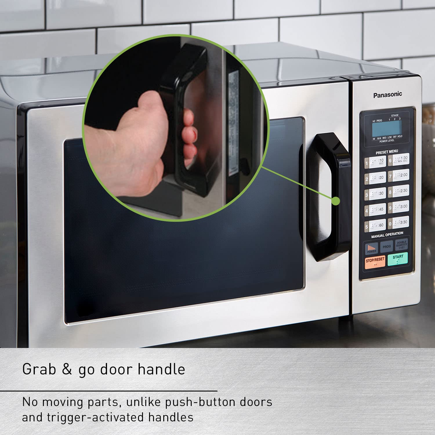 Panasonic Consumer Ne1054F 1000 Watt Commercial Microwave Oven With 10 Programmable Memory, Stainless