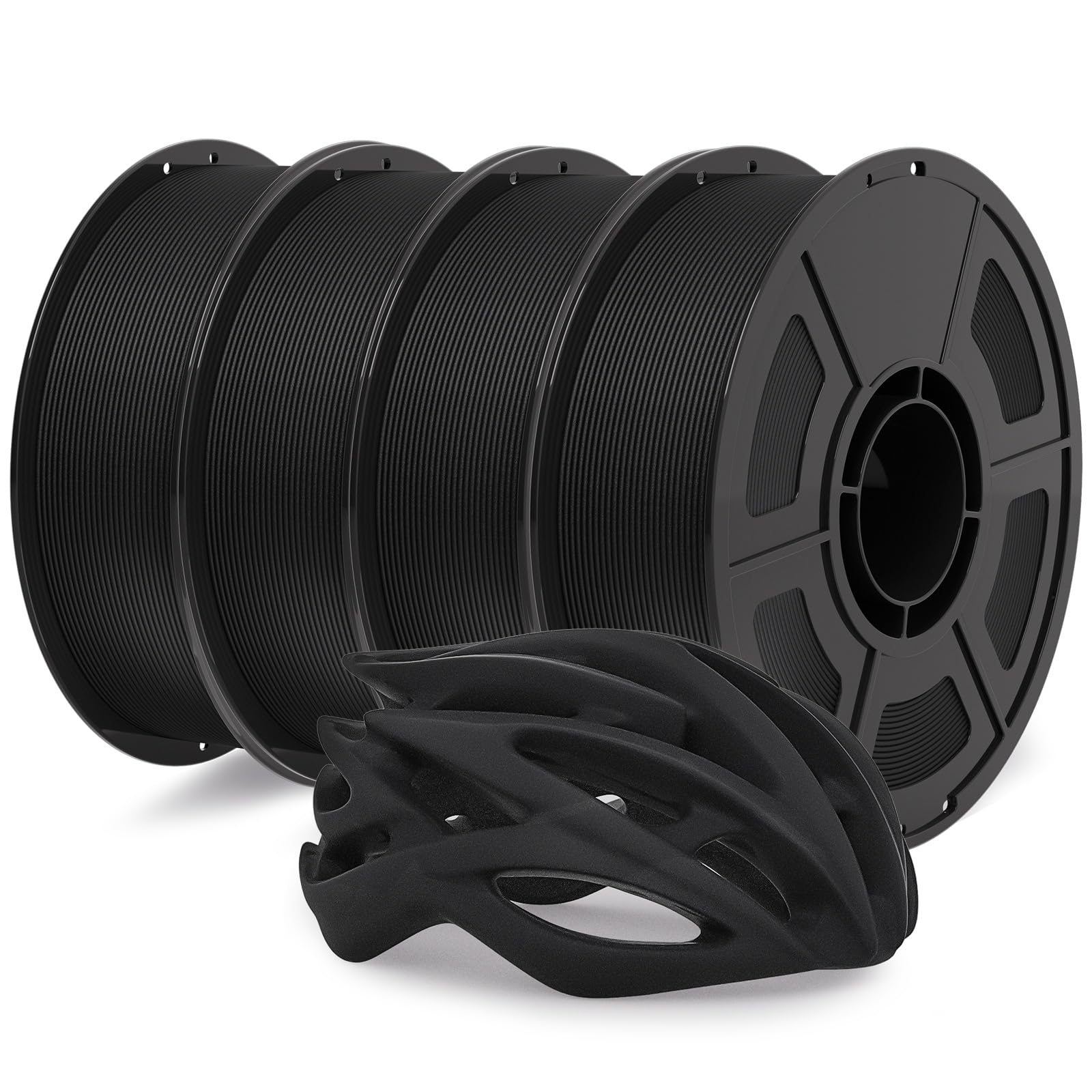IEMAI Carbon Fiber PETG Filament 1.75mm Bundle 4KG, Matte Black PETG-CF 3D Printer Filament with Dimensional Stability & Low War