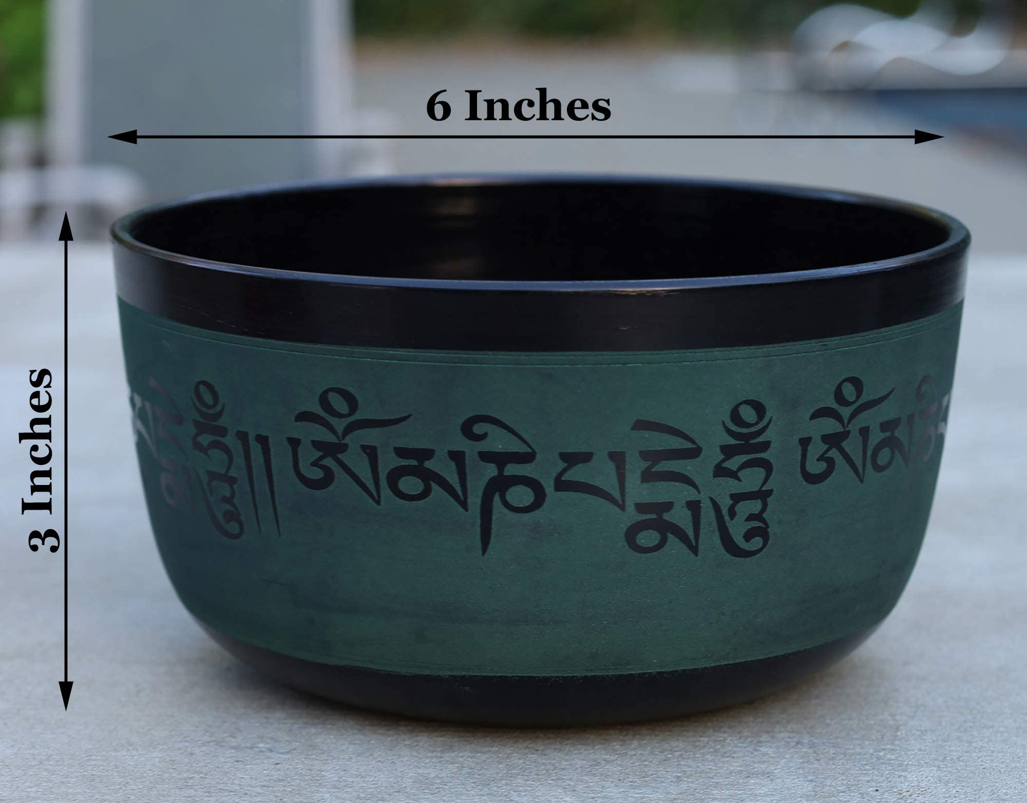 Dharmaobjects Tibetan Meditation Buddha Singing Bowl Mallet Mat Cushion Set (6 Inches, Buddha)
