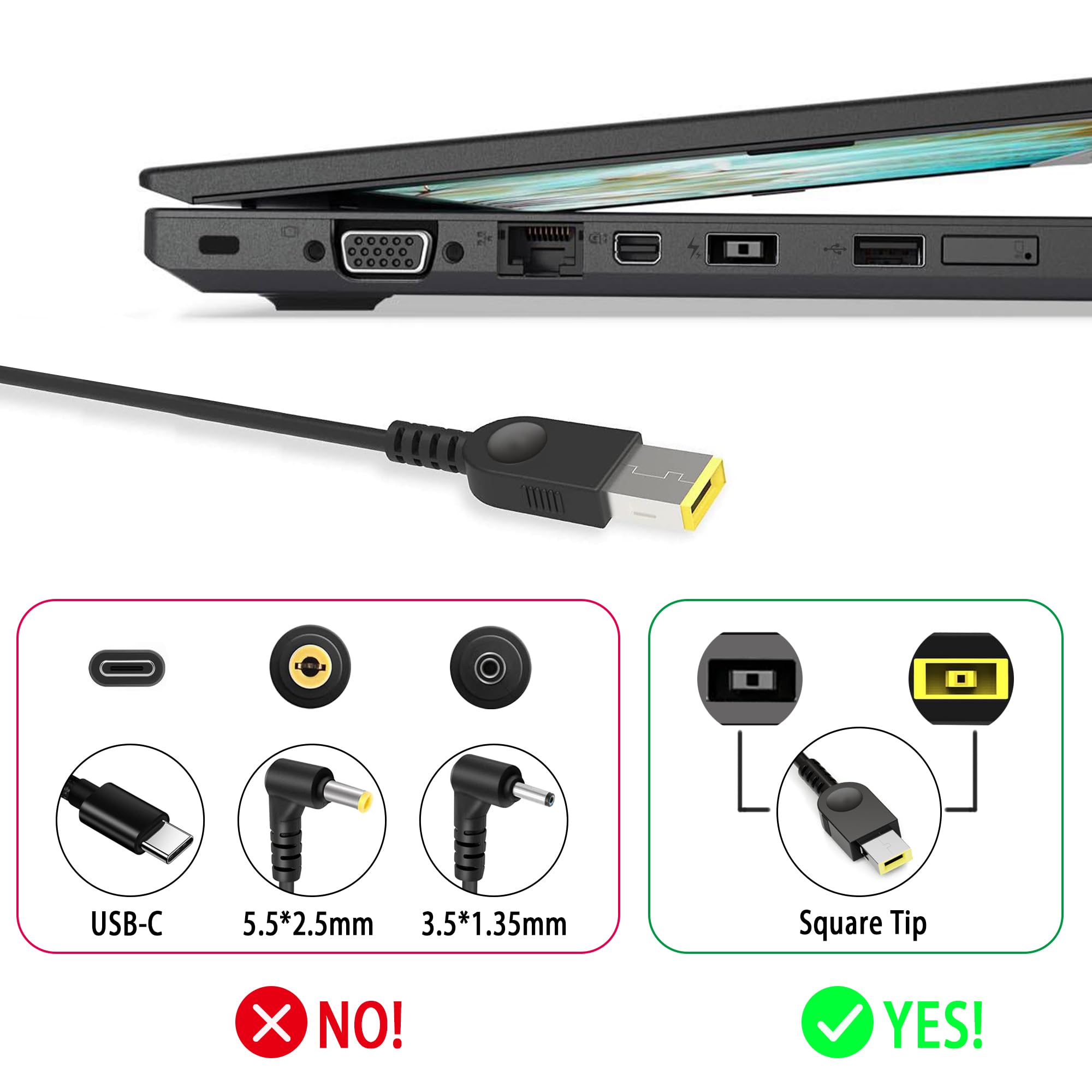 ?Newest Slim 20V 6.75A 135W Ac Adapter Fit For Lenovo Thinkpad X1 P1 P15V T15P Thinkpad T440P T470P T540P Ideapad 3 700 L340 Legion Y50 Y520 Y530 Y7000P Adl135Ndc3A Adl135Ndc2A 135W Lenovo Charger