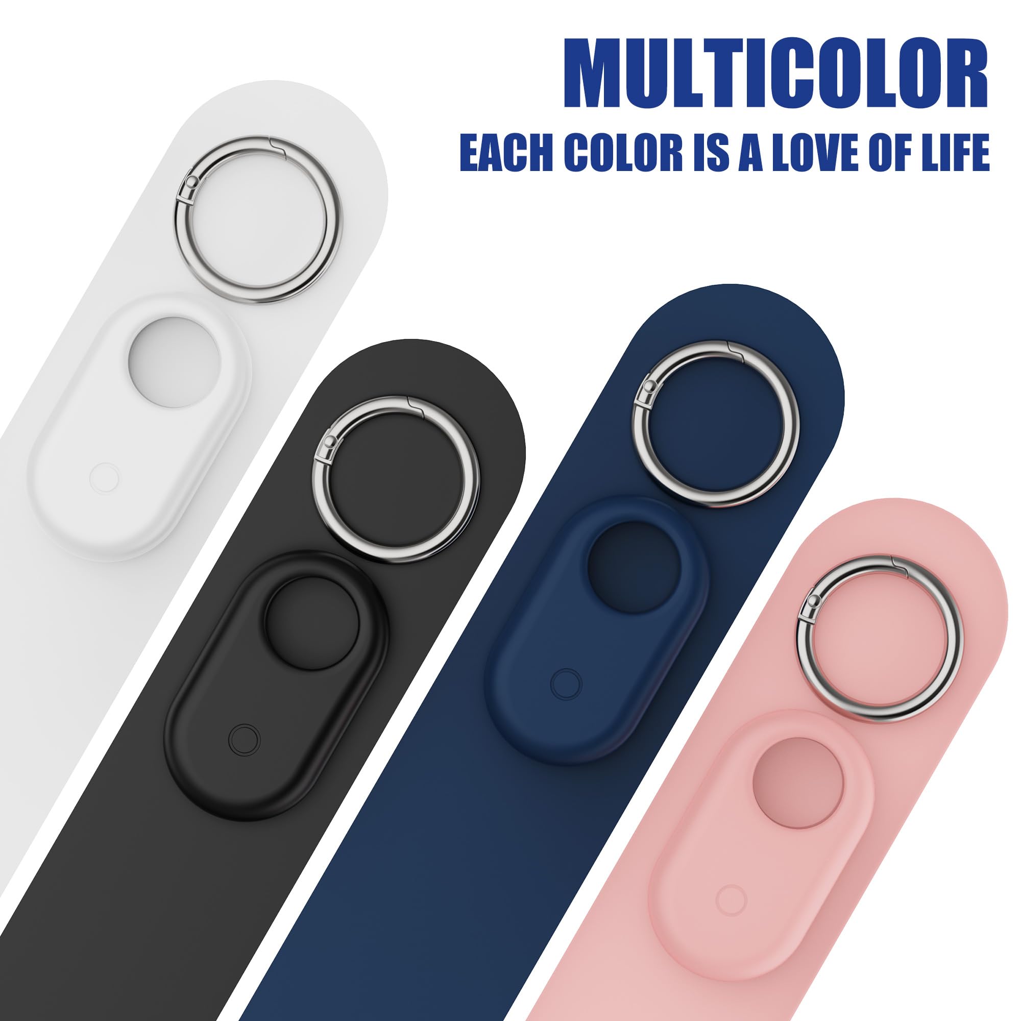 [4 Pack] Compatible With Samsung Smart Tag 2 Case, Silicone With Samsung Galaxy Smarttag2 Keychain Full Body Shockproof, Anti Sc