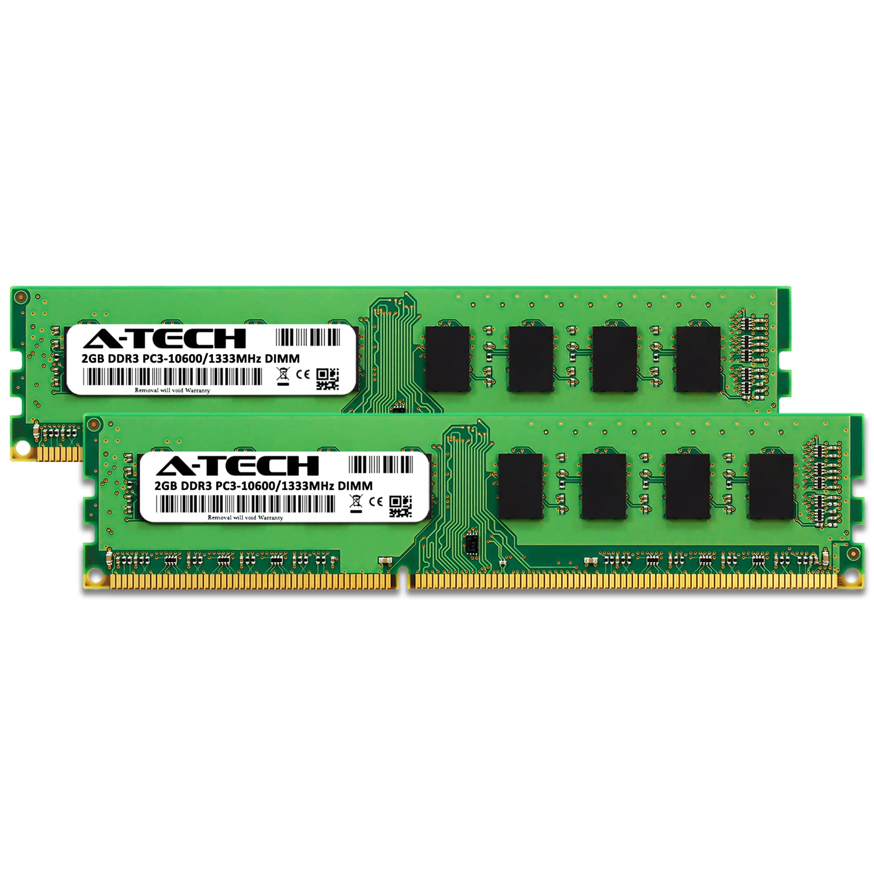 A Tech Ram 4Gb Kit (2X2Gb) Ddr3 1333 Mhz Pc3 10600 Dimm   Desktop Computer Memory   Cl9 240 Pin Udimm Non Ecc Unbuffered Upgrade