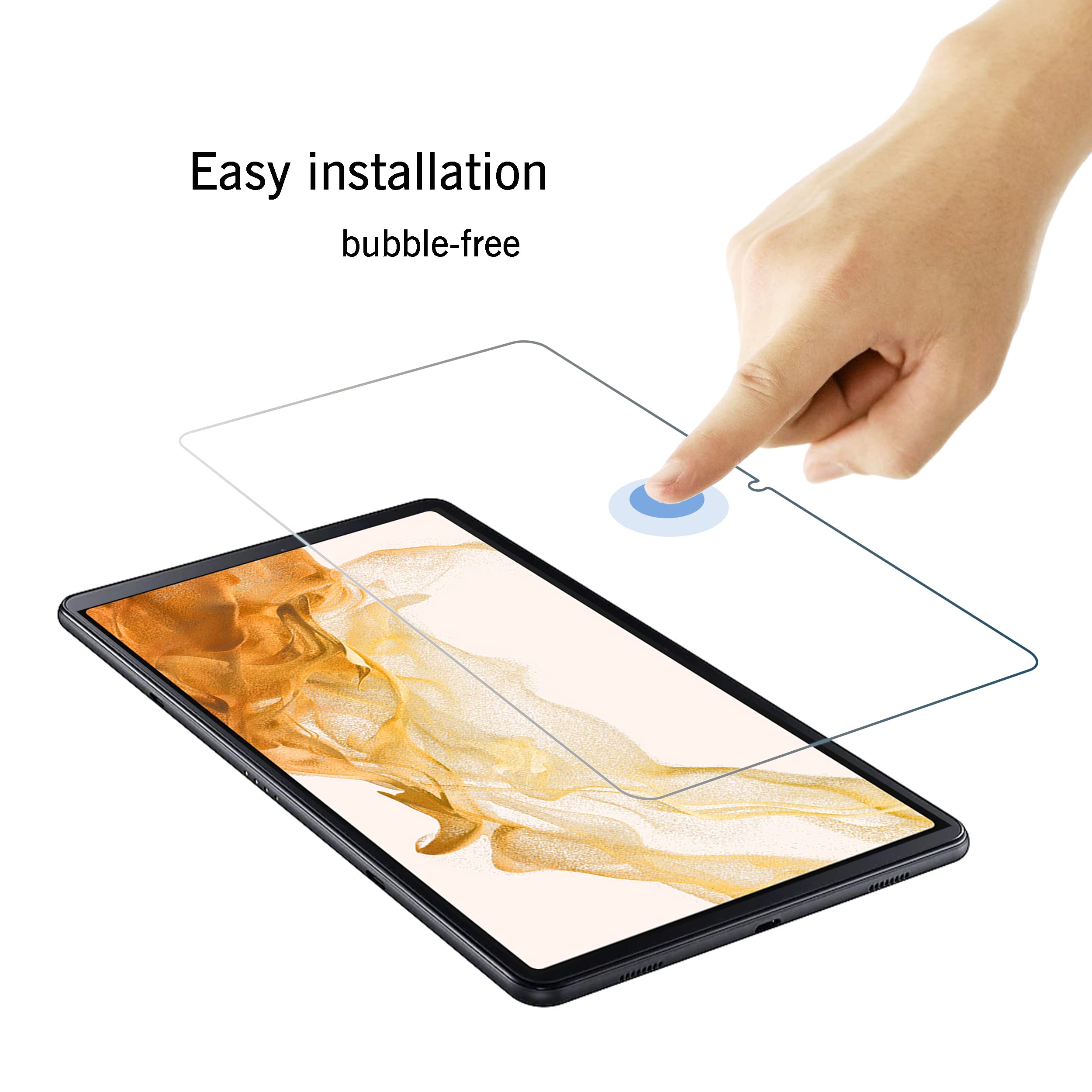 Ailun Screen Protector For Galaxy Tab S8 / Galaxy Tab S7, 11 Inch 2Pack Tempered Glass 9H Hardness 2.5D Edge Ultra Clear Anti Sc