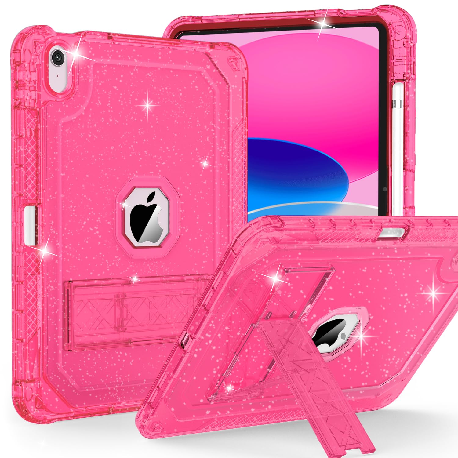 Zonefoker Case For Ipad 10Th Generation 10.9 Inch 2022, Heavy Duty Shockproof Rugged Protective With Pencil Holder, 10.9'' 10 Ge