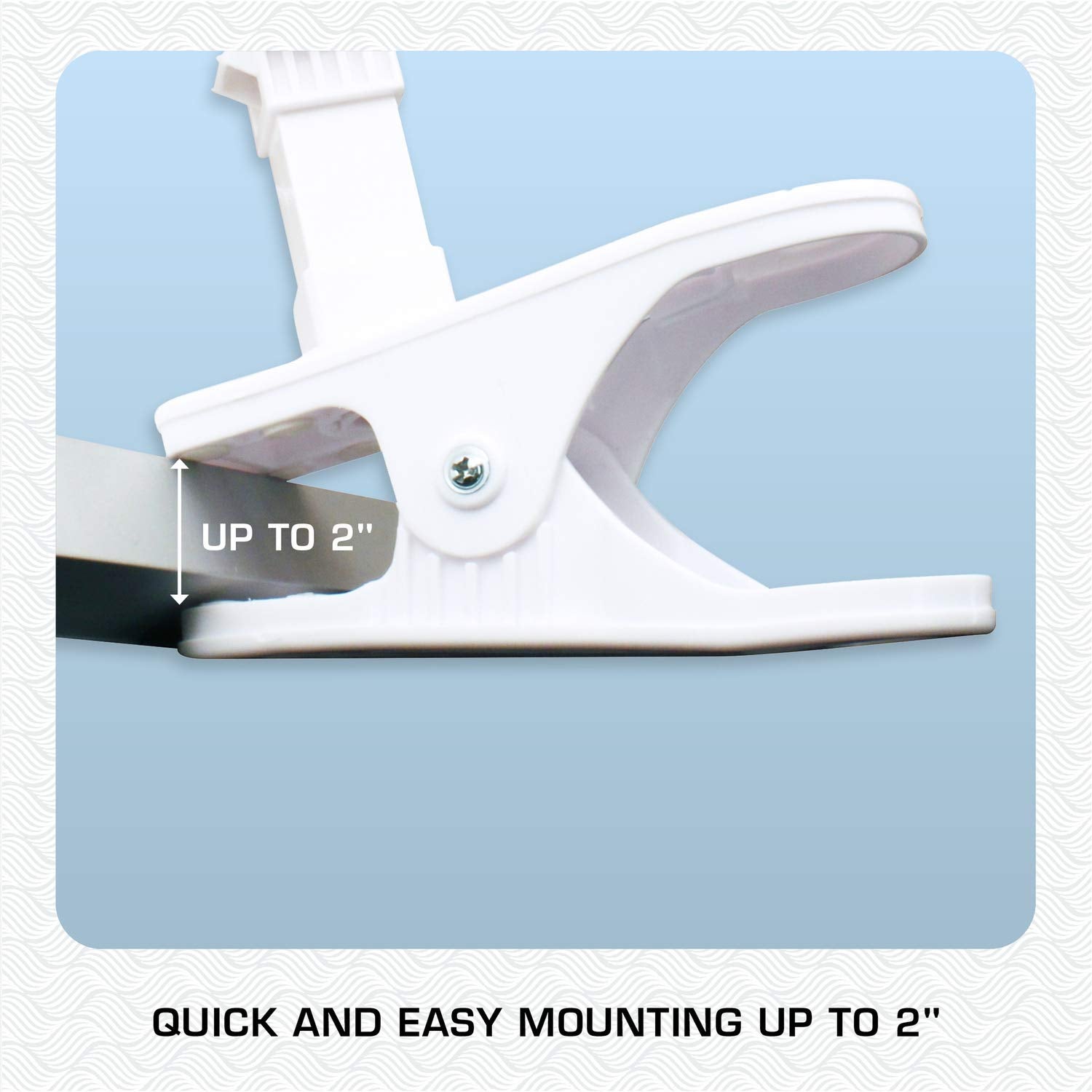 Hurricane 6" Classic Clip Fan - 2 Speed Portable Mini Desk Fan for Home Office, Stroller, Travel - White