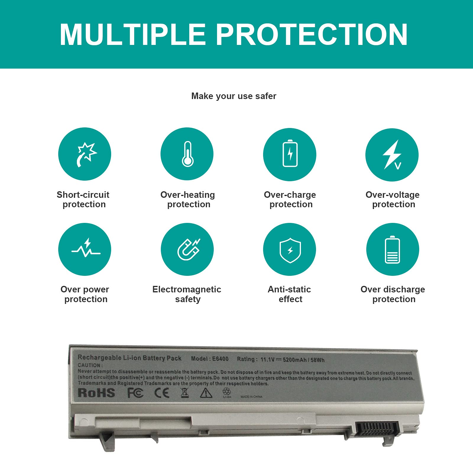 Fancy Buying New Laptop Battery For Dell Latitude E6400 E6410 E6500 E6510 Precision M2400 M4400 M4500 M6500