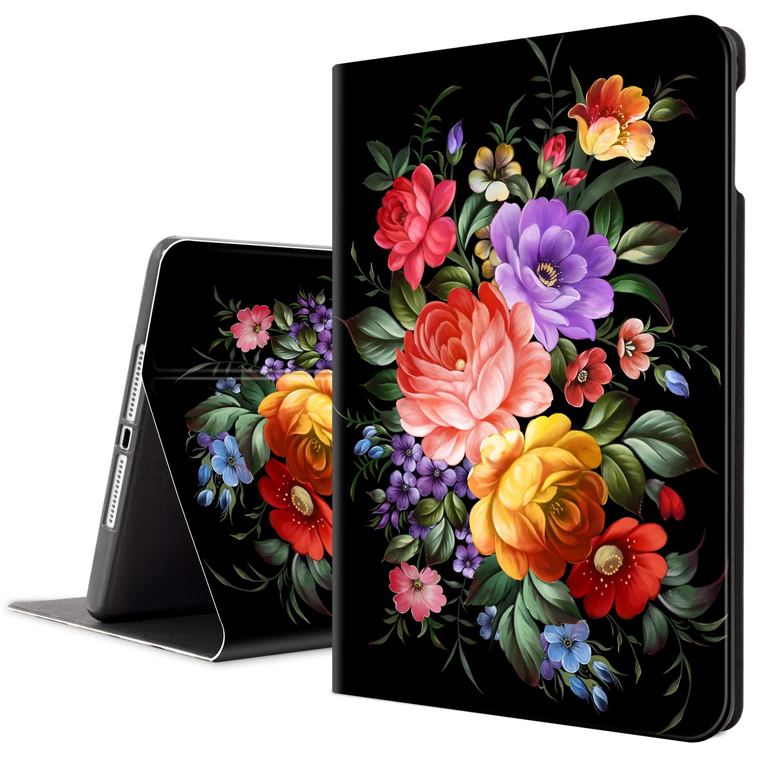 Ipad 6Th Generation Case Flowers, Ipad Air 2 Case, Ipad 5Th Generation Case, Ipad 9.7 Case Kids Girls, 9.7 Inch Slim Hard Back C