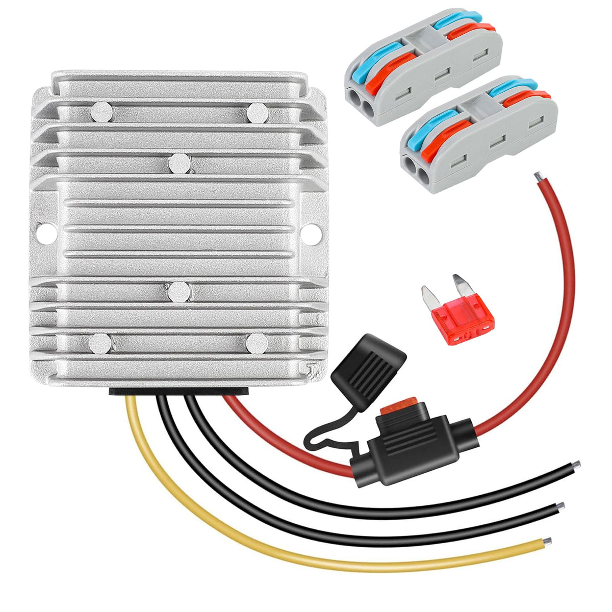Homelylife 10A 120W Dc 36V/48V To 12V Voltage Converter With Fuse Step Down Regulator Buck Reducer Power Converter Waterproof Tr