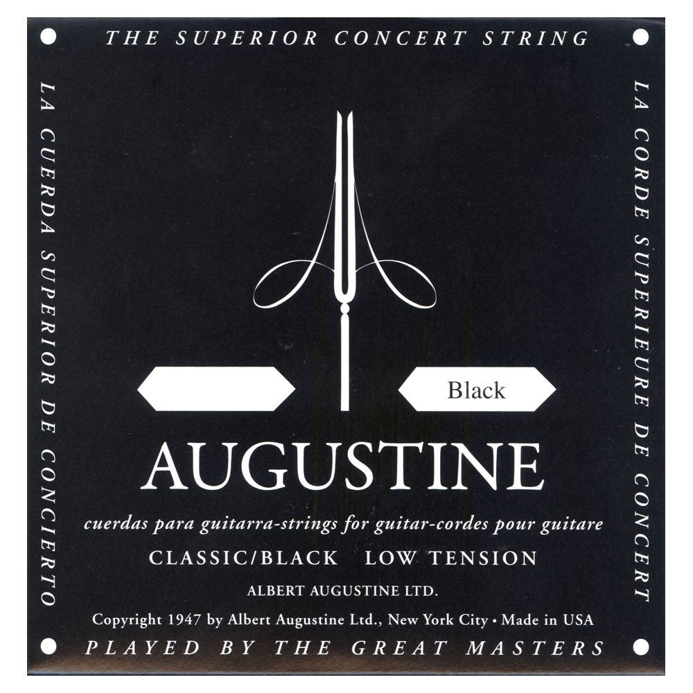 Augustine Nylon Classical Guitar String, High E Single, Light Gauge (AUGBLK-1E)