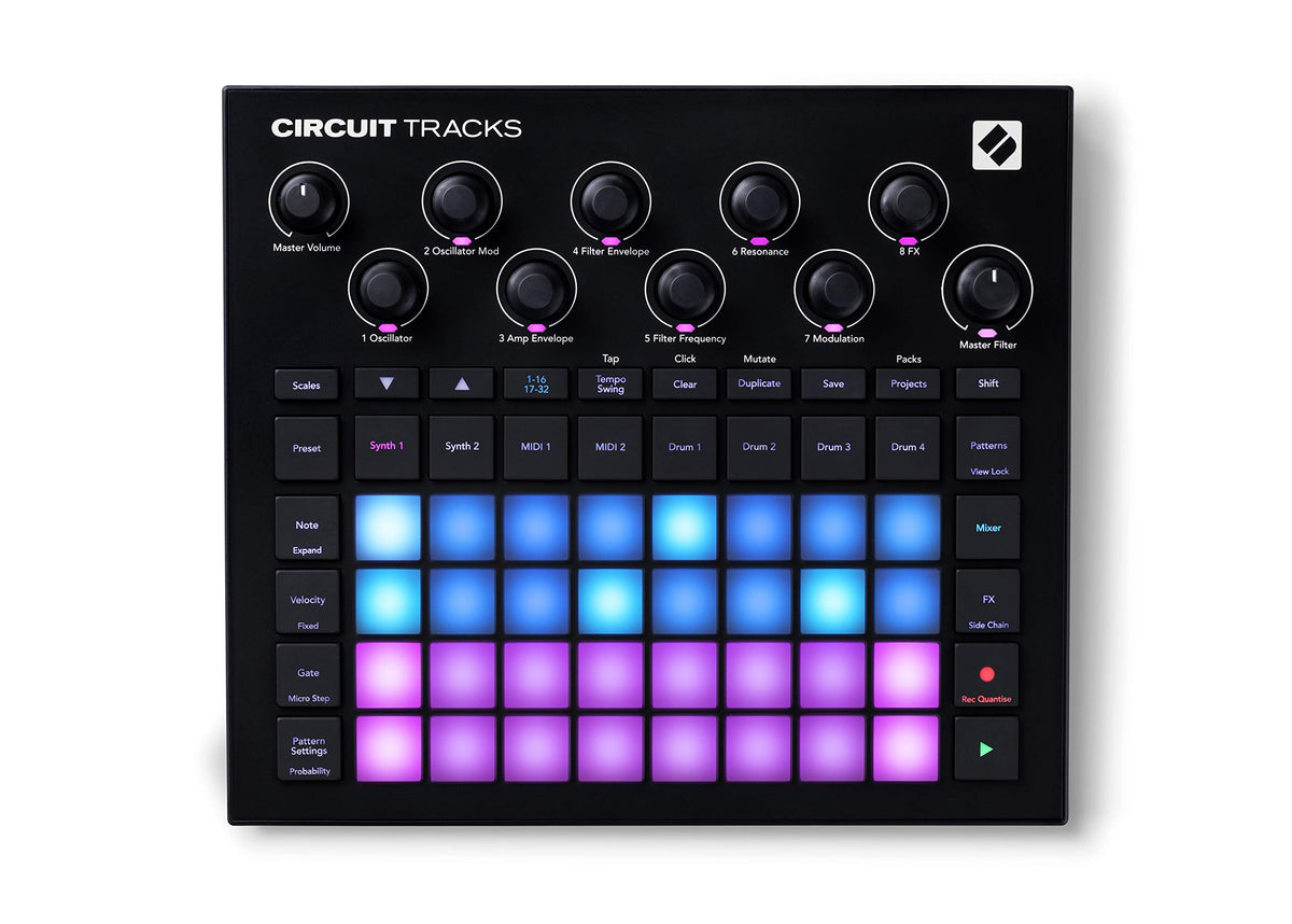 Novation Circuit Tracks: Groovebox Sequencer With Synth Tracks, Midi Tracks And Drum Tracks For Electronic Music Making