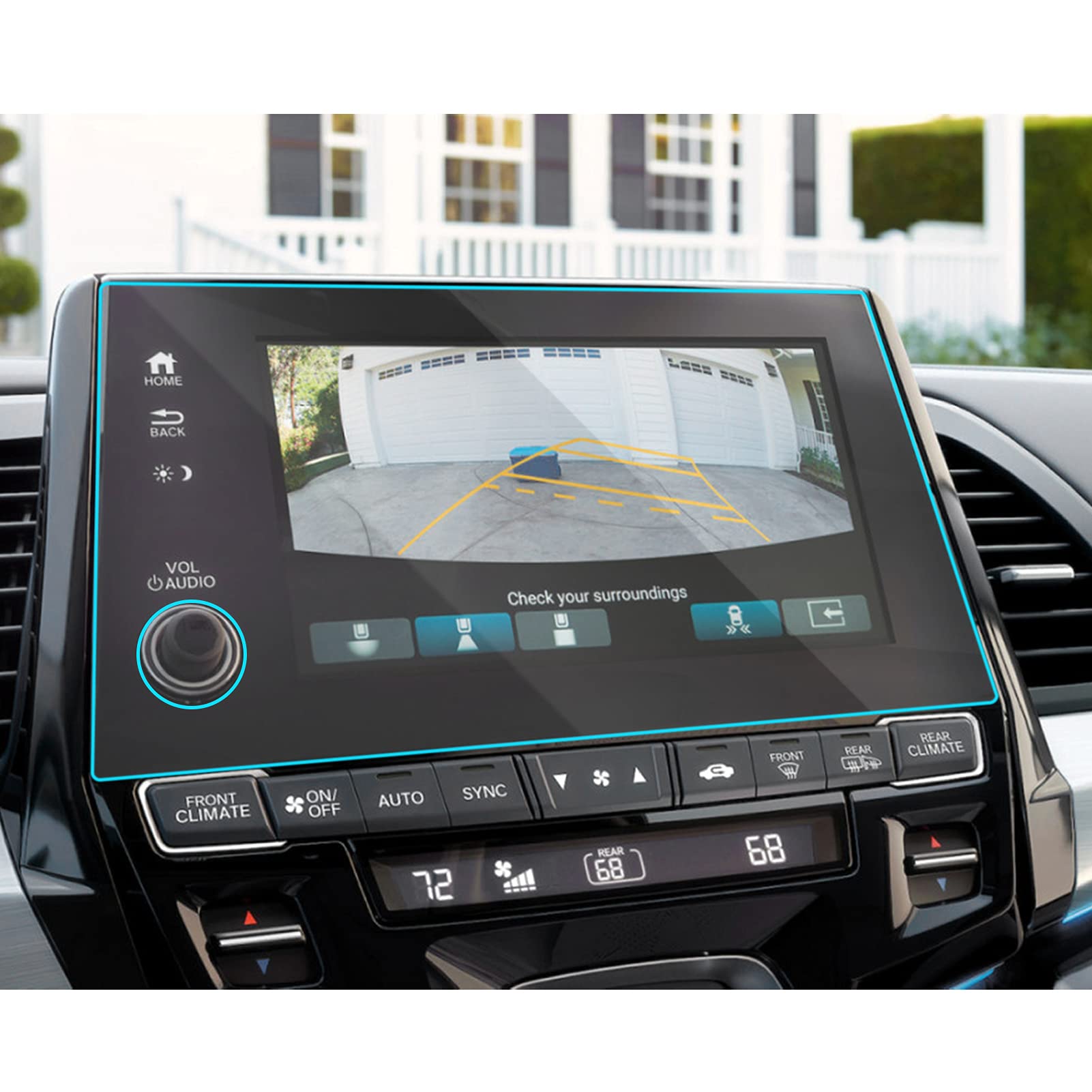 Moonlinks Compatible With 2018 2024 Honda Odyssey Screen Protector 8 Inch,Tempered Glass Touchscreen Protector Foil For 2024 2023 2022 2021 Odyssey Ex Ex L Touring,Car Navigation Screen Protective Film