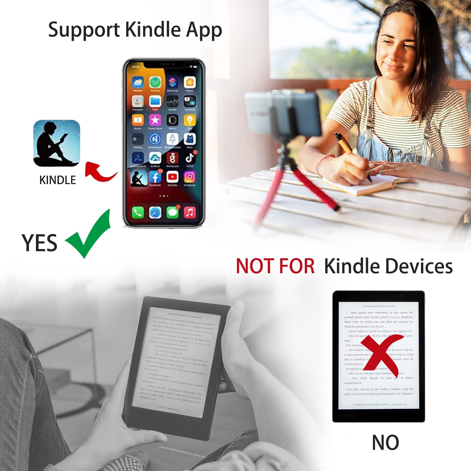 Tik Tok Bluetooth Remote Control Page Turner For Iphone Android Ipad Cell Phone Camera Remote Shutter Selfie Button, Bluetooth R