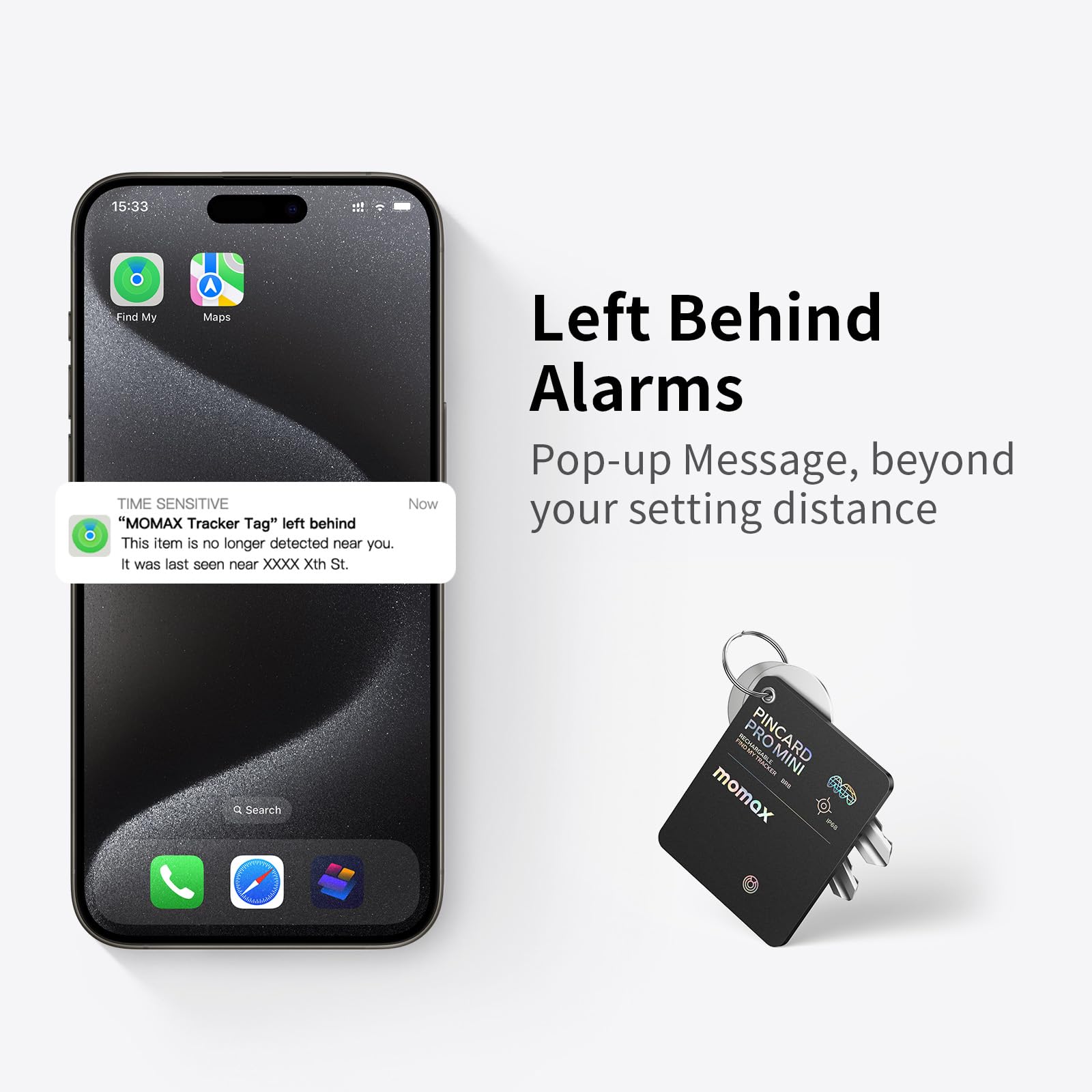 Momax Rechargeable Bluetooth Tracker, Key Finder Ip68 Waterproof, Up To 328Ft Range, Smart Tracking Tag For Keys, Bags, Luggage,