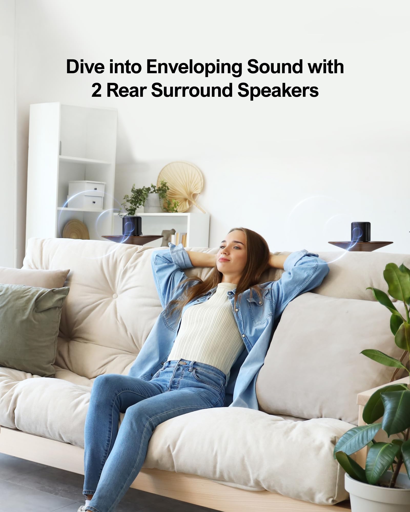 Ultimea 5.1Ch Sound Bar With Dolby Atmos, Surround Sound System For Tv, App Control, Home Theater Sound System, Tv Soundbar With