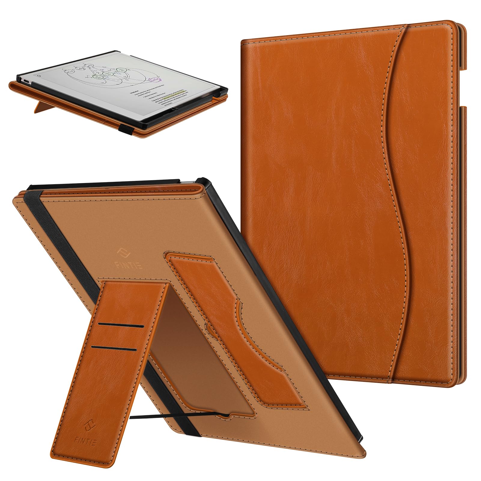 Fintie Stand Case for Remarkable Paper Pro Color 11.8 Inch 2024, Premium PU Leather Foldable Stand Cover with Pen Holder and Car