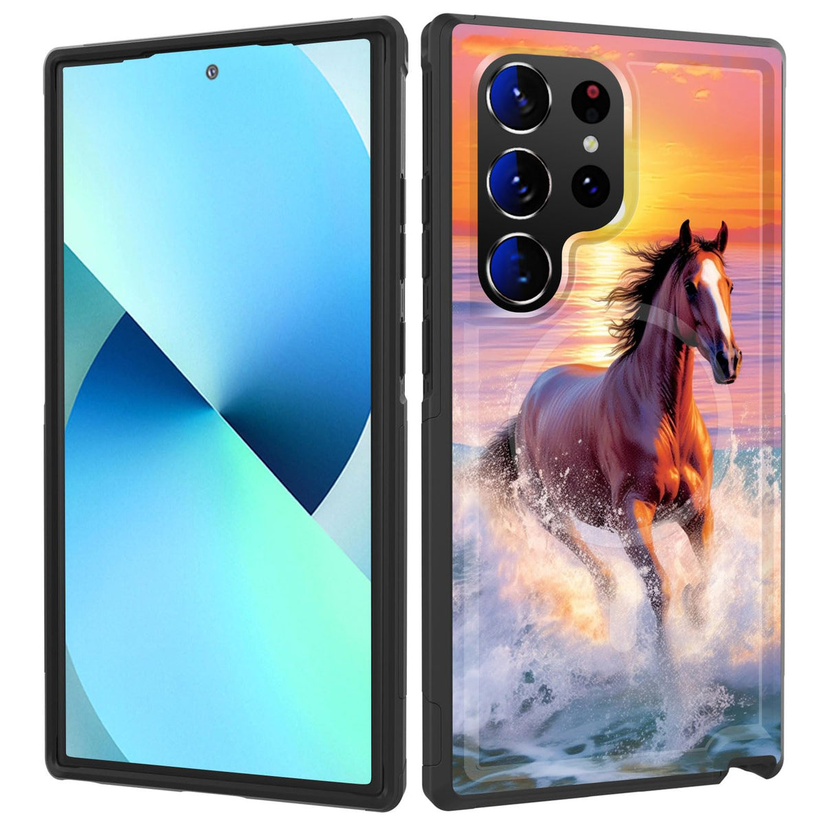 Zqlplzr Magnetic For Galaxy S24 Ultra Case,[Compatible With Magsafe] [Military Grade Drop Protection] Heavy Duty Shockproof Phon