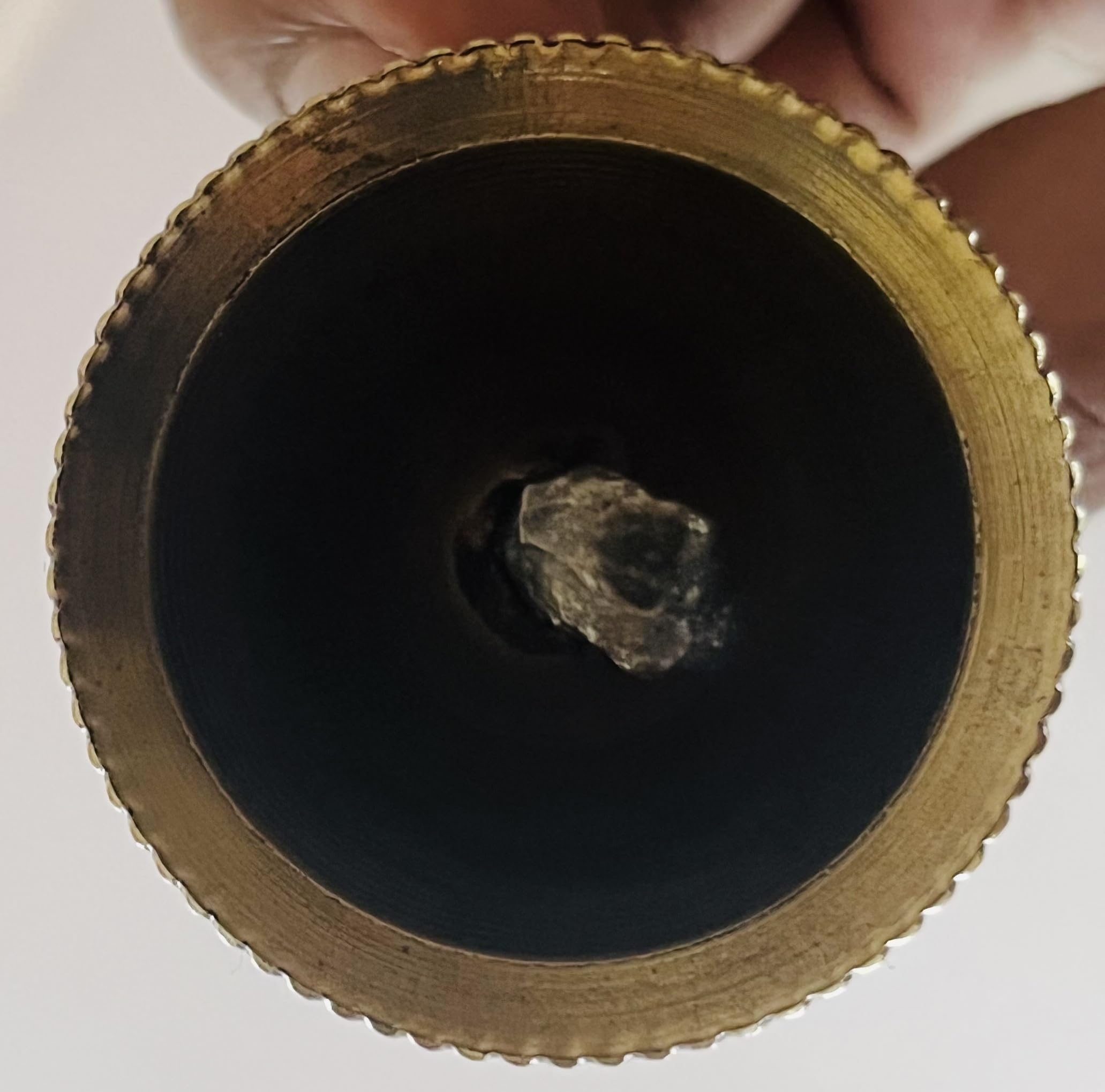 Indian Consigners Hand Bell Loud Brass Call Bells 3 Inches Altar Pendulam Use (Triple Moon Gold)