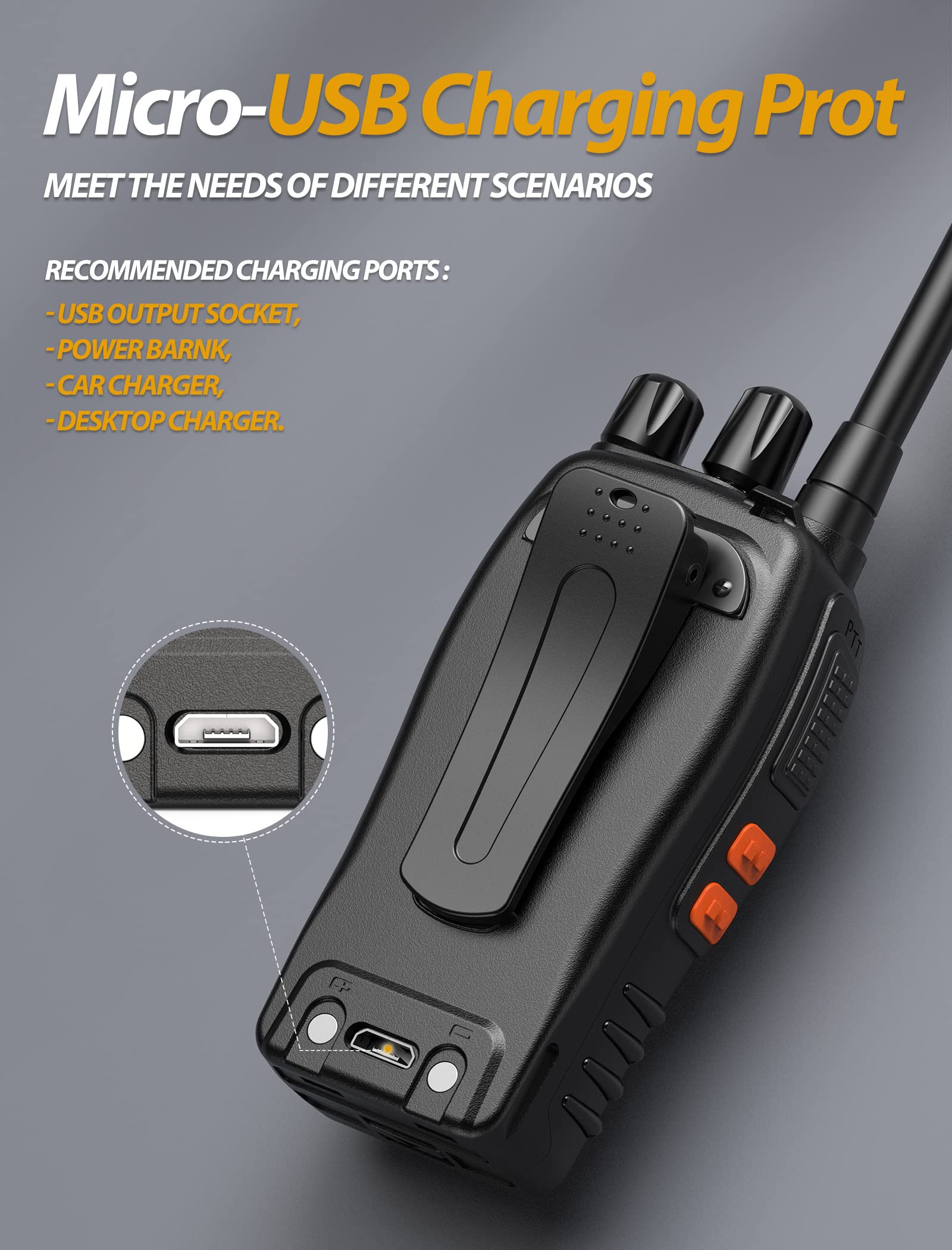 Walkie Talkies For Adults 16 Frs Channels Free Licence Long Range Rechargeable Family Two Way Radio With Security Mic Earpiece A