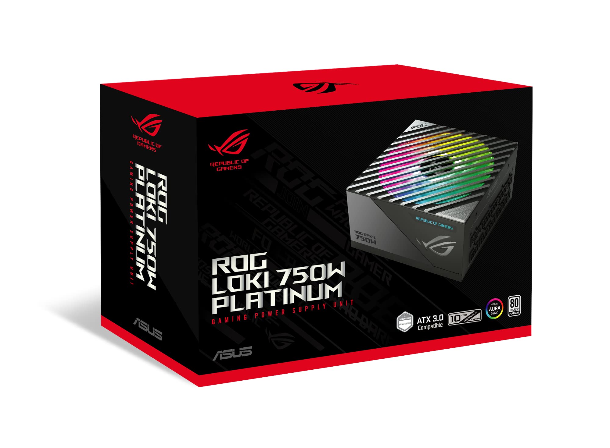 Asus Rog Loki Sfx-L 750W Platinum (Fully Modular Power Supply, 80+ Platinum, Lambda A Certified, 120Mm Pwm Argb Fan, Aura Sync,