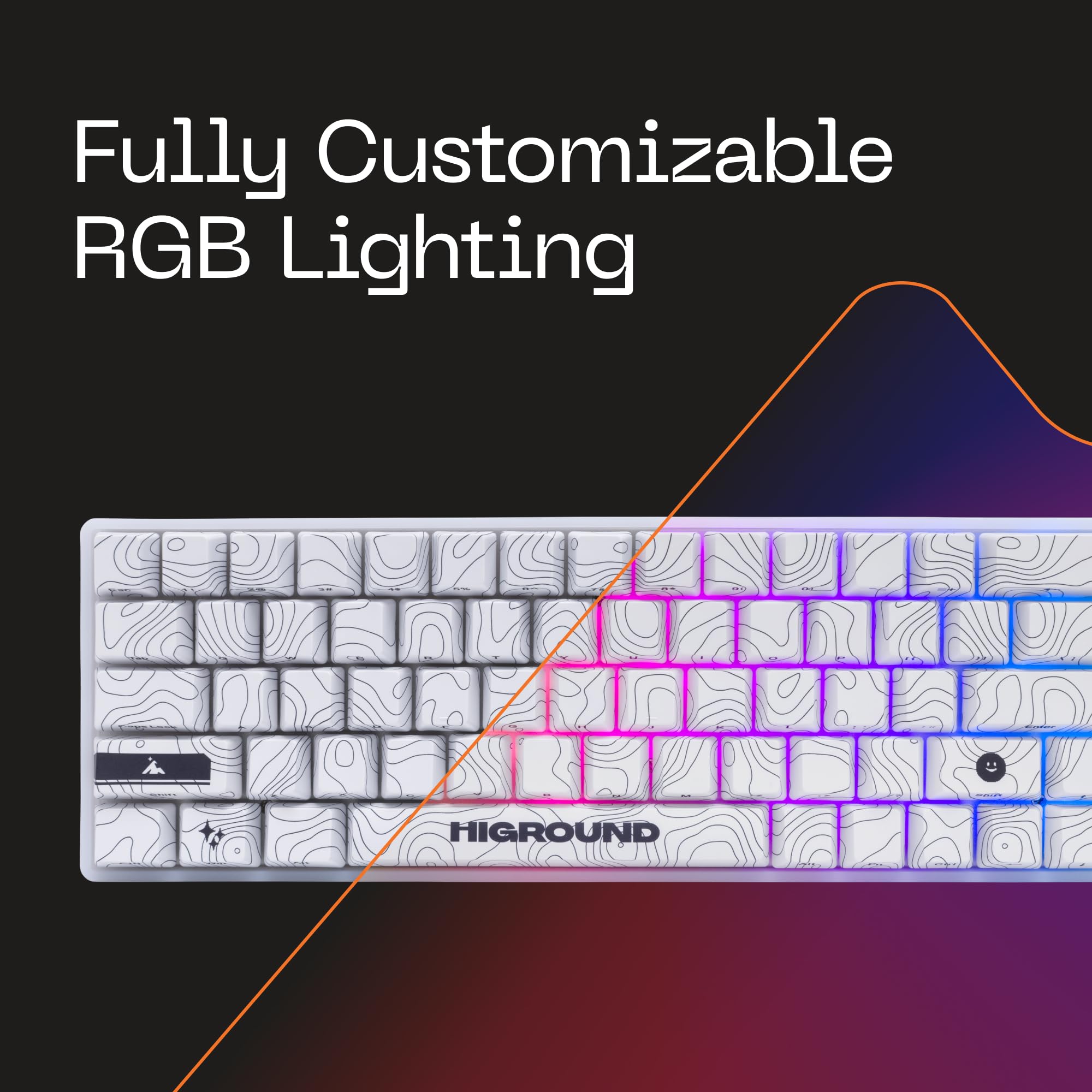 Higround Trailhead 65% Mechanical Usb Wired Gaming Keyboard, Ttc Linear Custom Switches, Programable Rgb, Hot Swappable, Deep Th