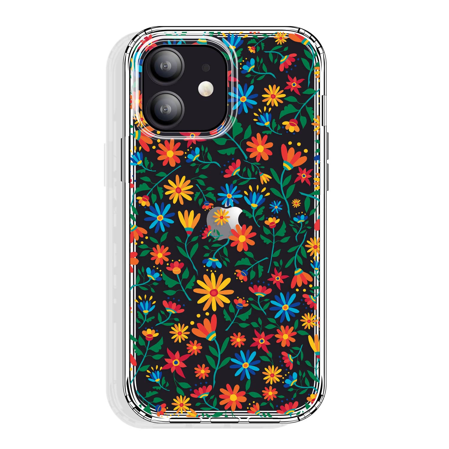 Gyzya For Iphone 12 Case And Iphone 12 Pro Case Clear 6.1 Inch With Pattern Design, Protective Slim Tpu Cover + Shockproof Bumpe