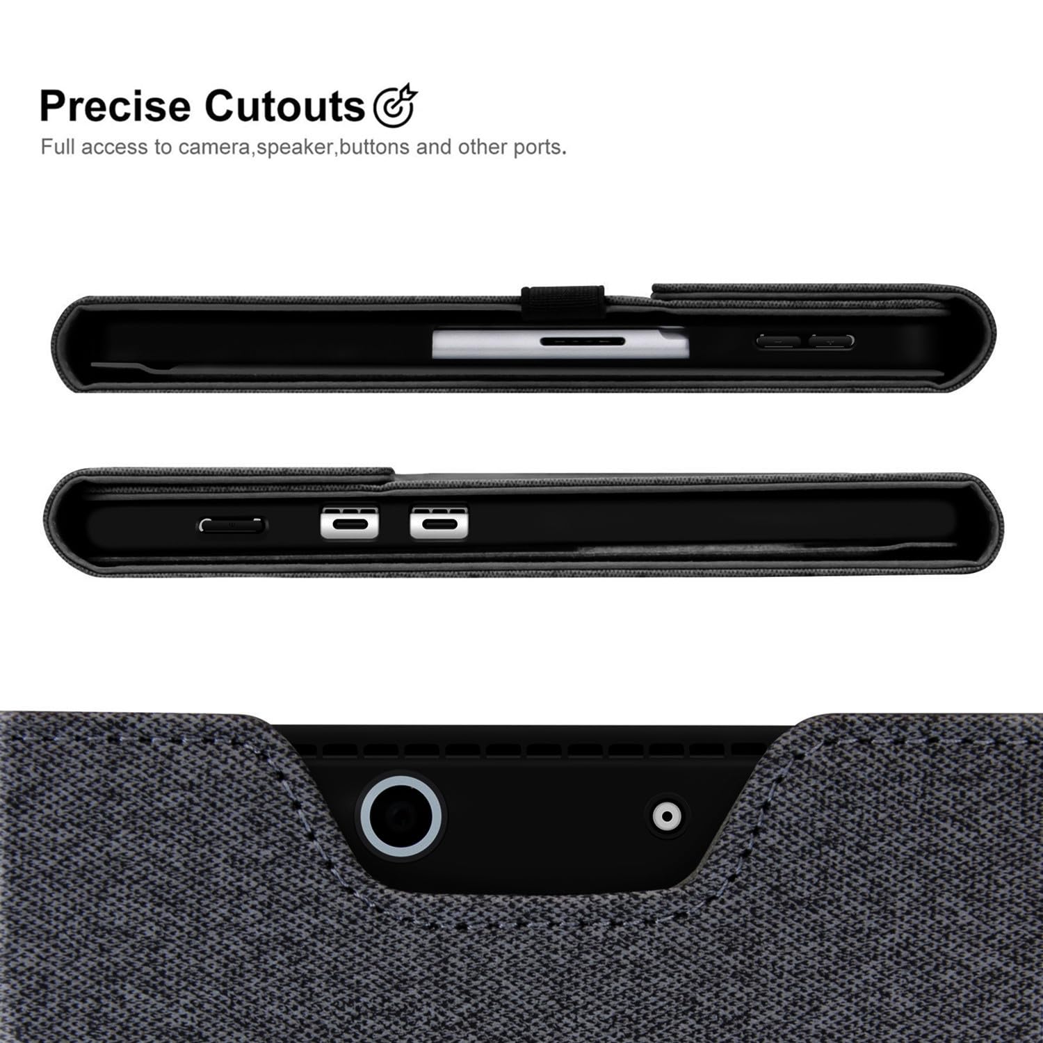 Megoo Surface Pro X Case Cover For Microsoft Surface Pro X 13'' With Stylus Pen Holder Multiple Angle Adjustment Folio Stand Pro